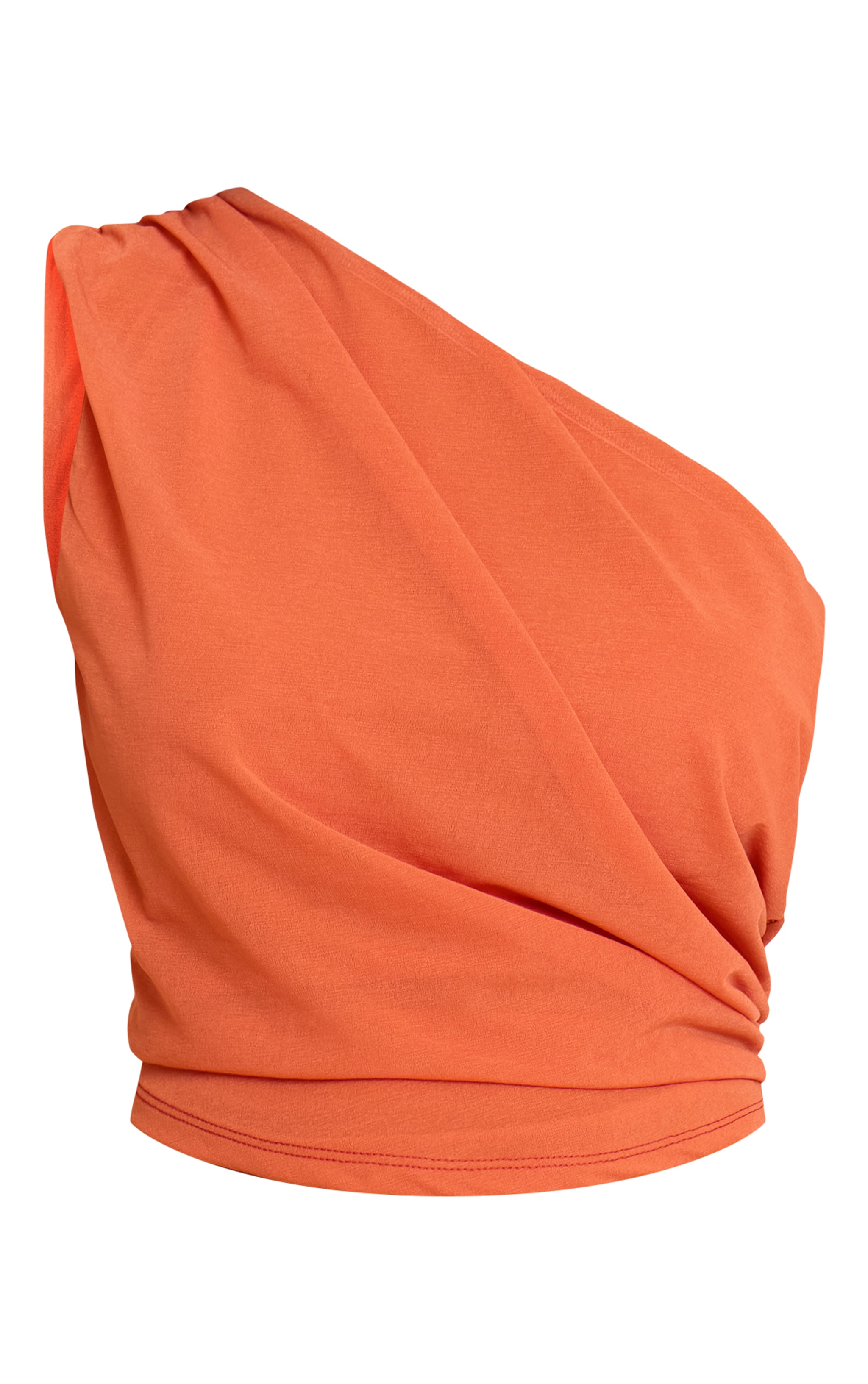 Petite Orange Ruched One Shoulder Top image 5