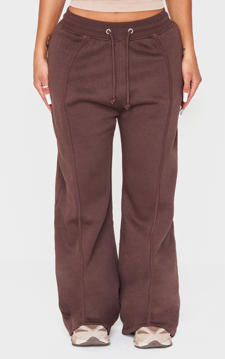 Shape Chocolate Binded High Waist Wide Leg Sweatpants image 2