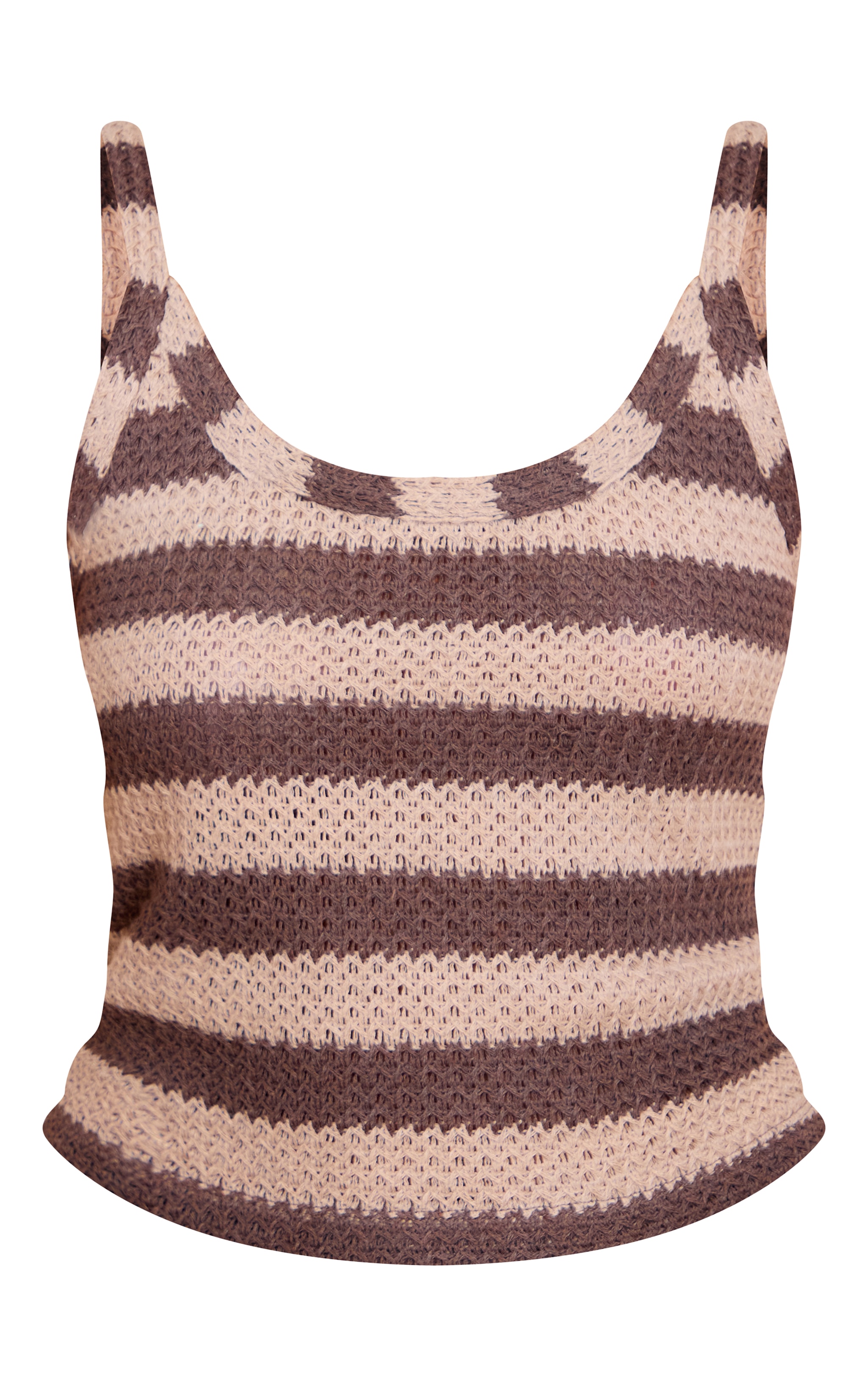 Stone Striped Strappy Vest Top image 5