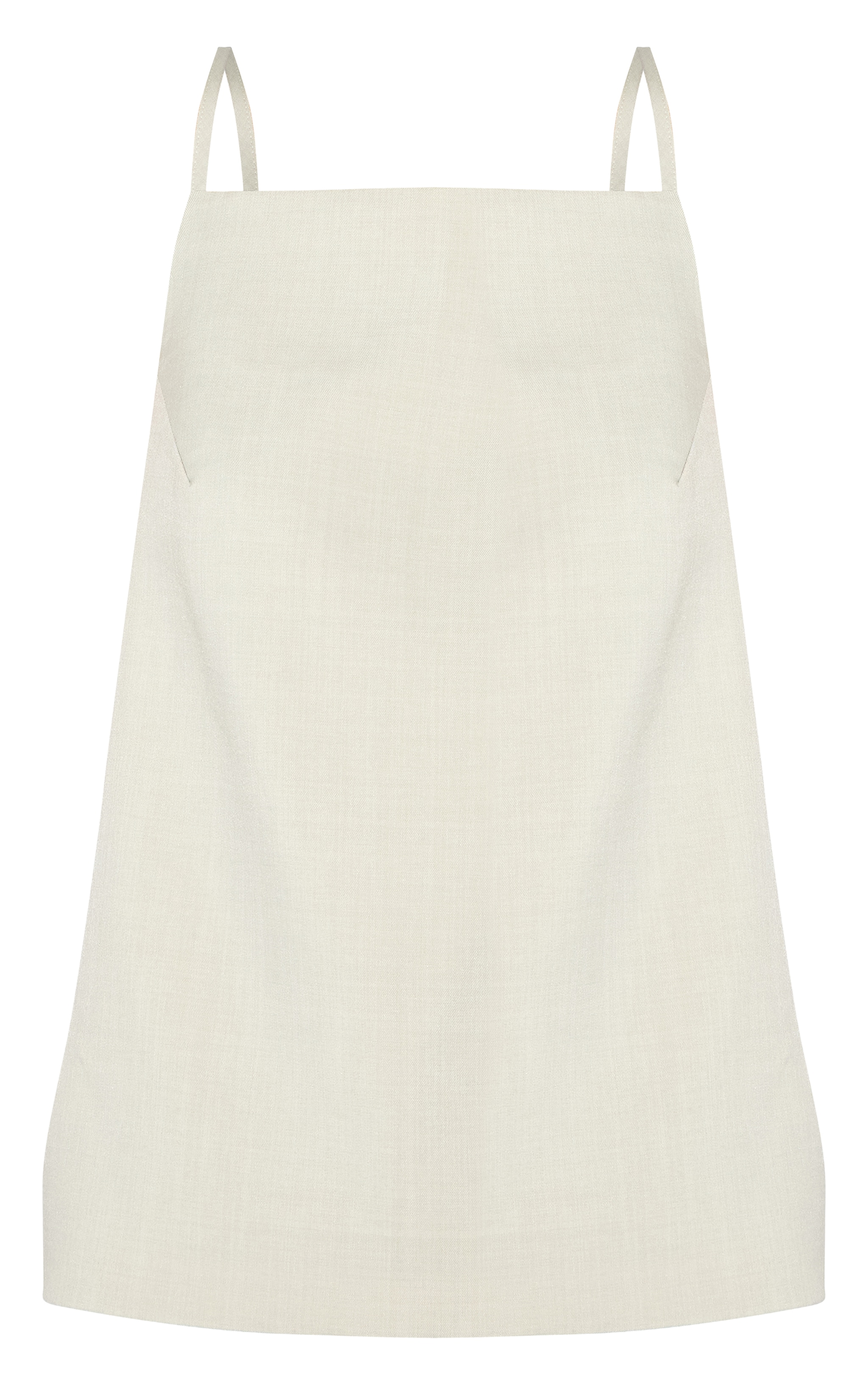 Sage Green Structured Woven Back Strap Detail Cami Top image 5