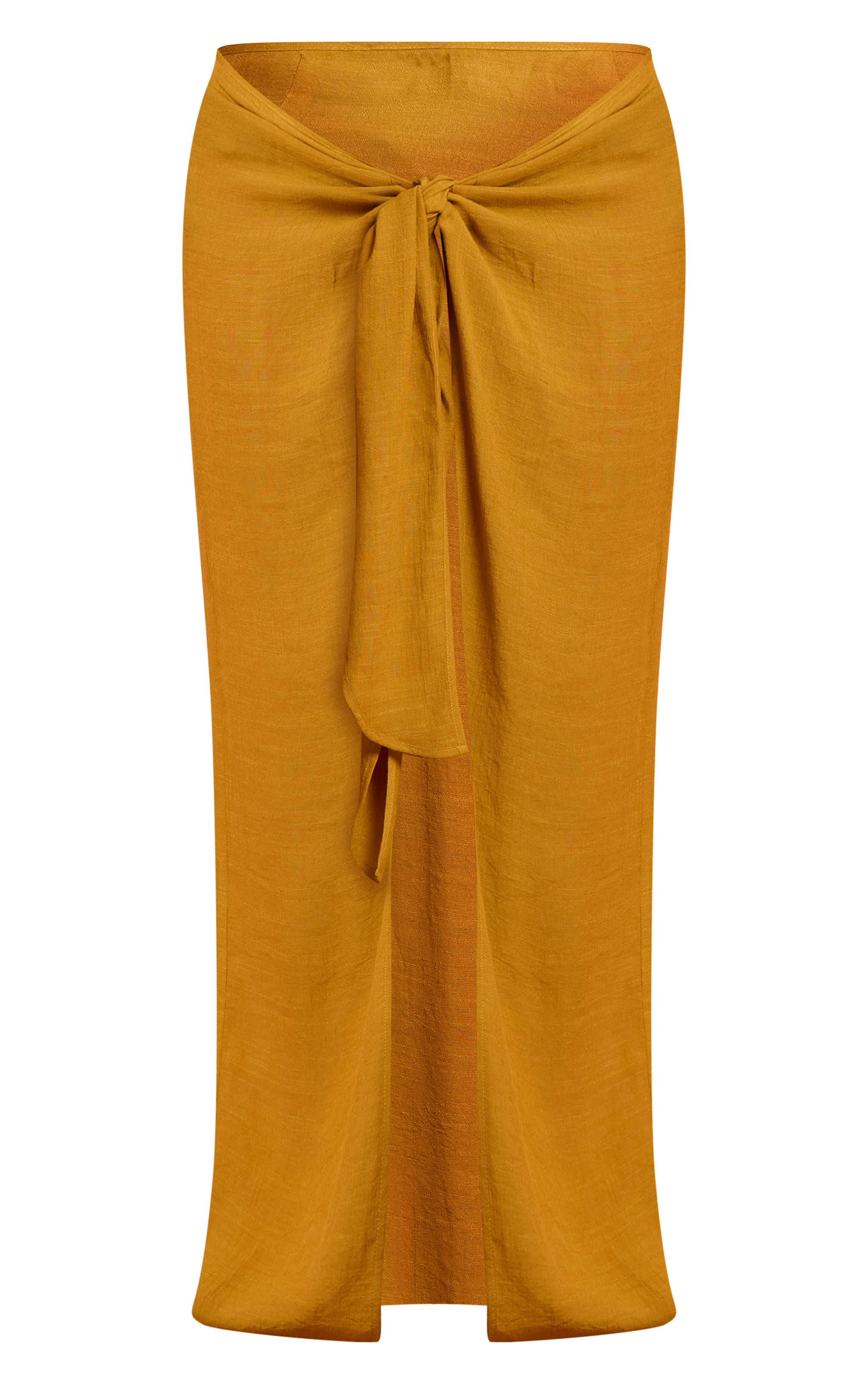 Mustard Linen Look Beach Sarong image 5