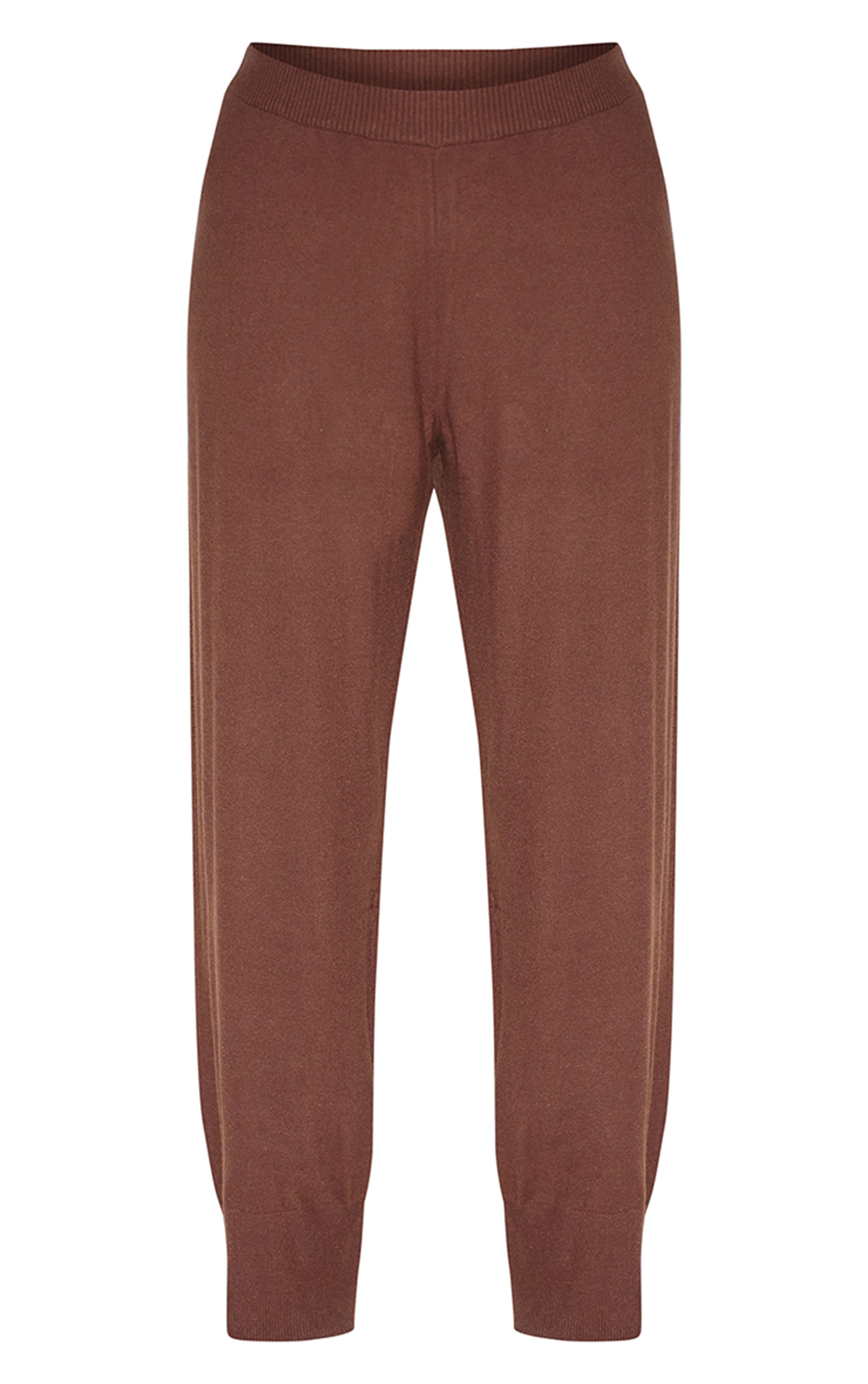Plus Chocolate Basic Knit Wide Leg Pants image 5