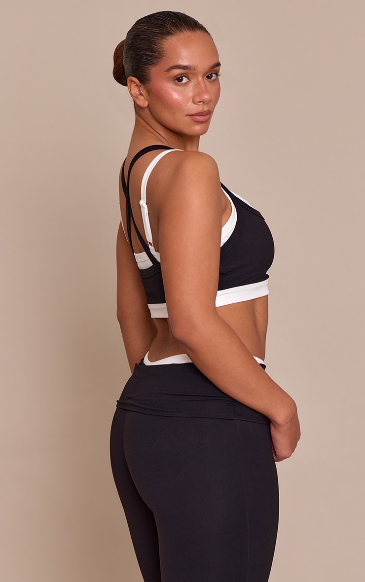 Shape Black Contrast Active Sculpt Bralet image 2