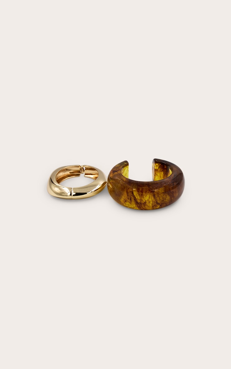 Acrylic and Gold Bangle Multi Pack image 3