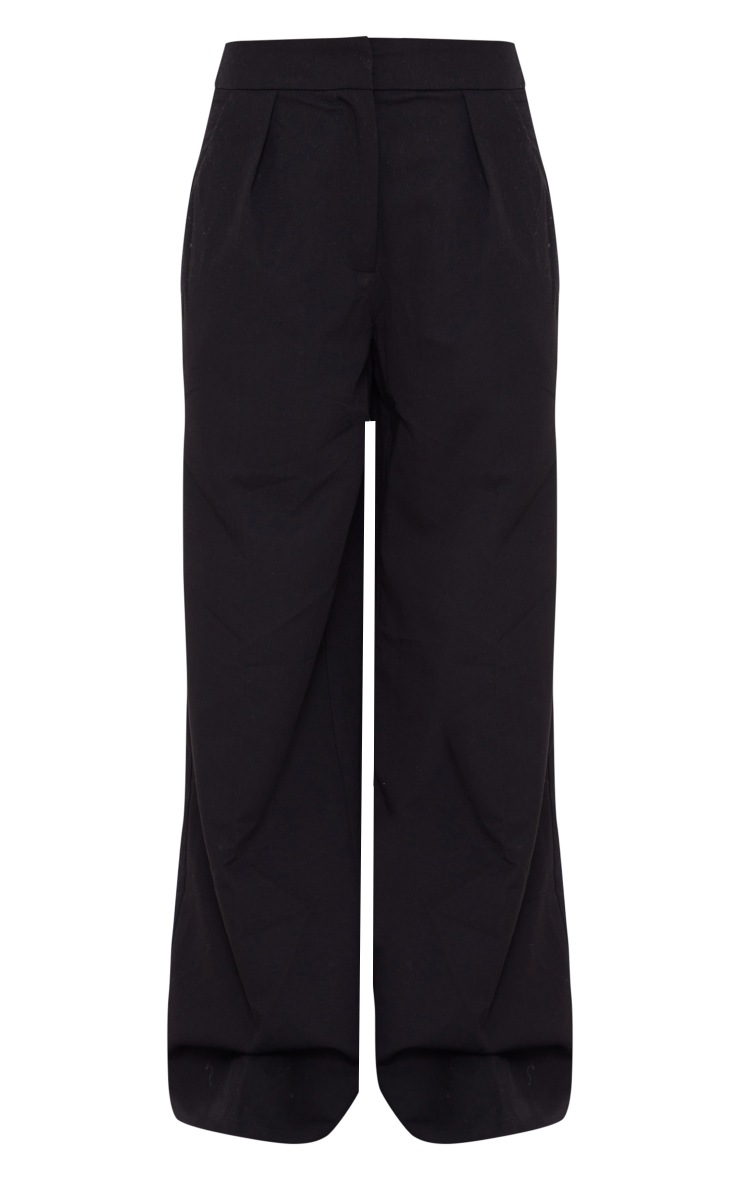 Women's black wide-leg tailored trousers main image 1
