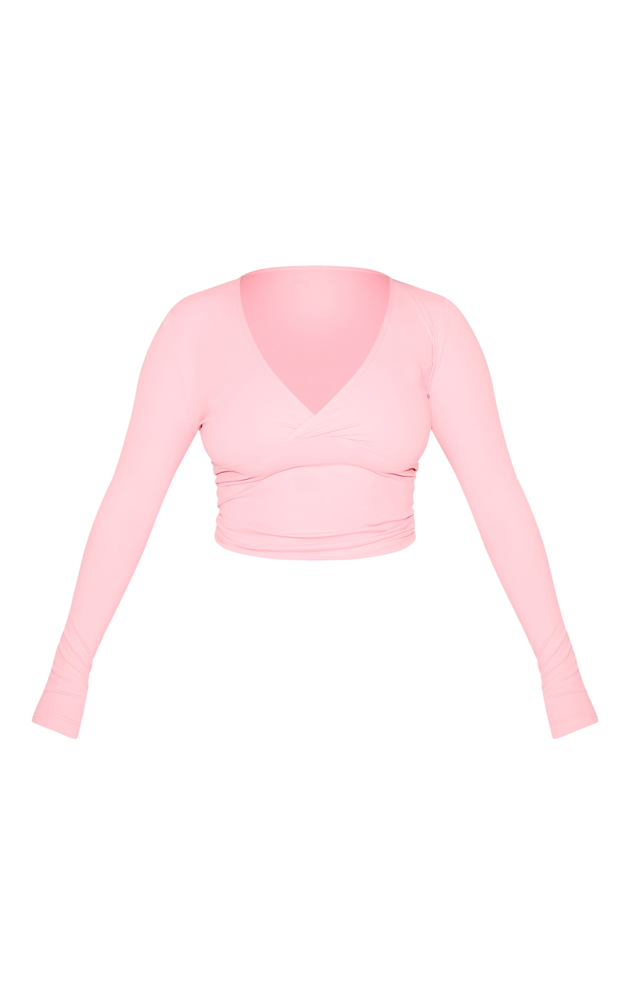 Shape Candy Pink Sculpt Active Wrap V Neck Long Sleeve Top image 5