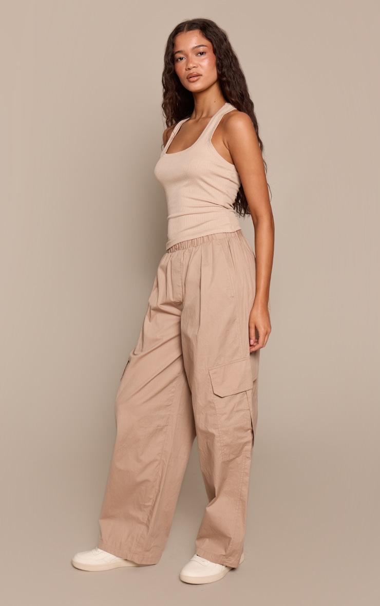 Stone Cotton Cargo Pocket Detail Pants image 2