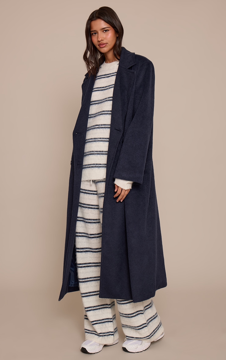 Tall Light Blue Brushed Aurora Striped Oversized T Shirt  image 3