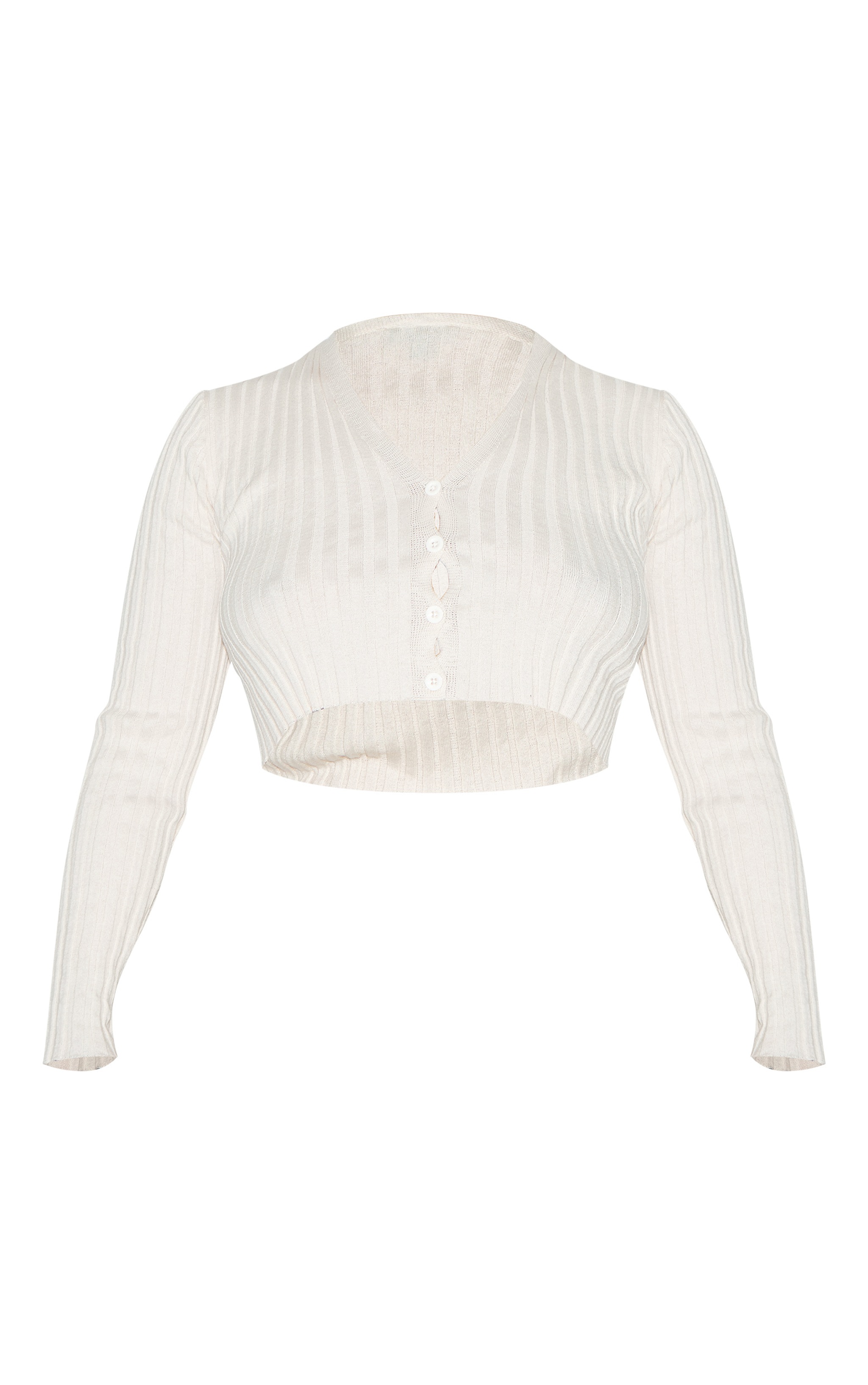 Plus Cardigan en maille tricot nude clair transparente image 5