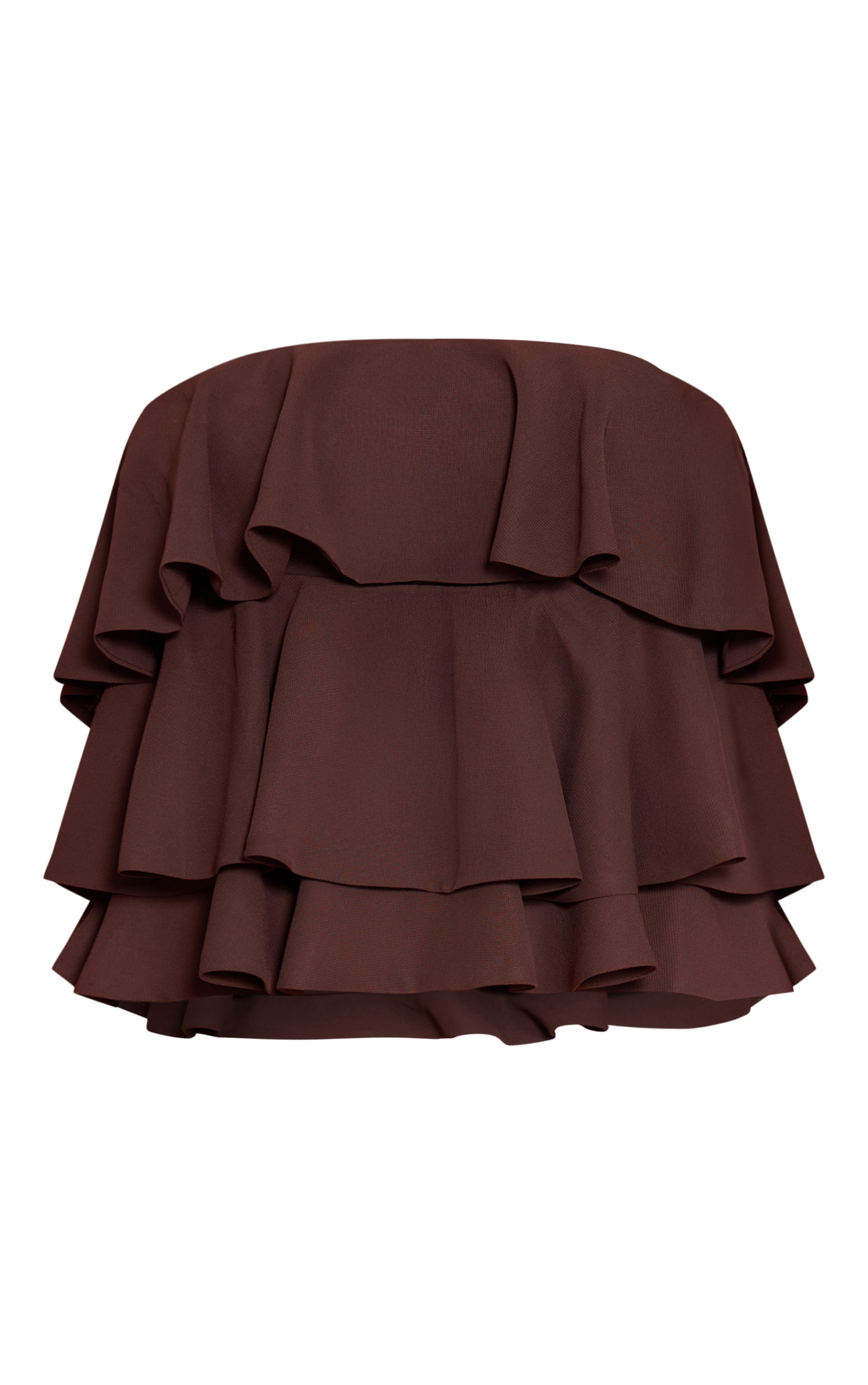 Chocolate Chiffon Ruffle Detail  Bandeau image 5