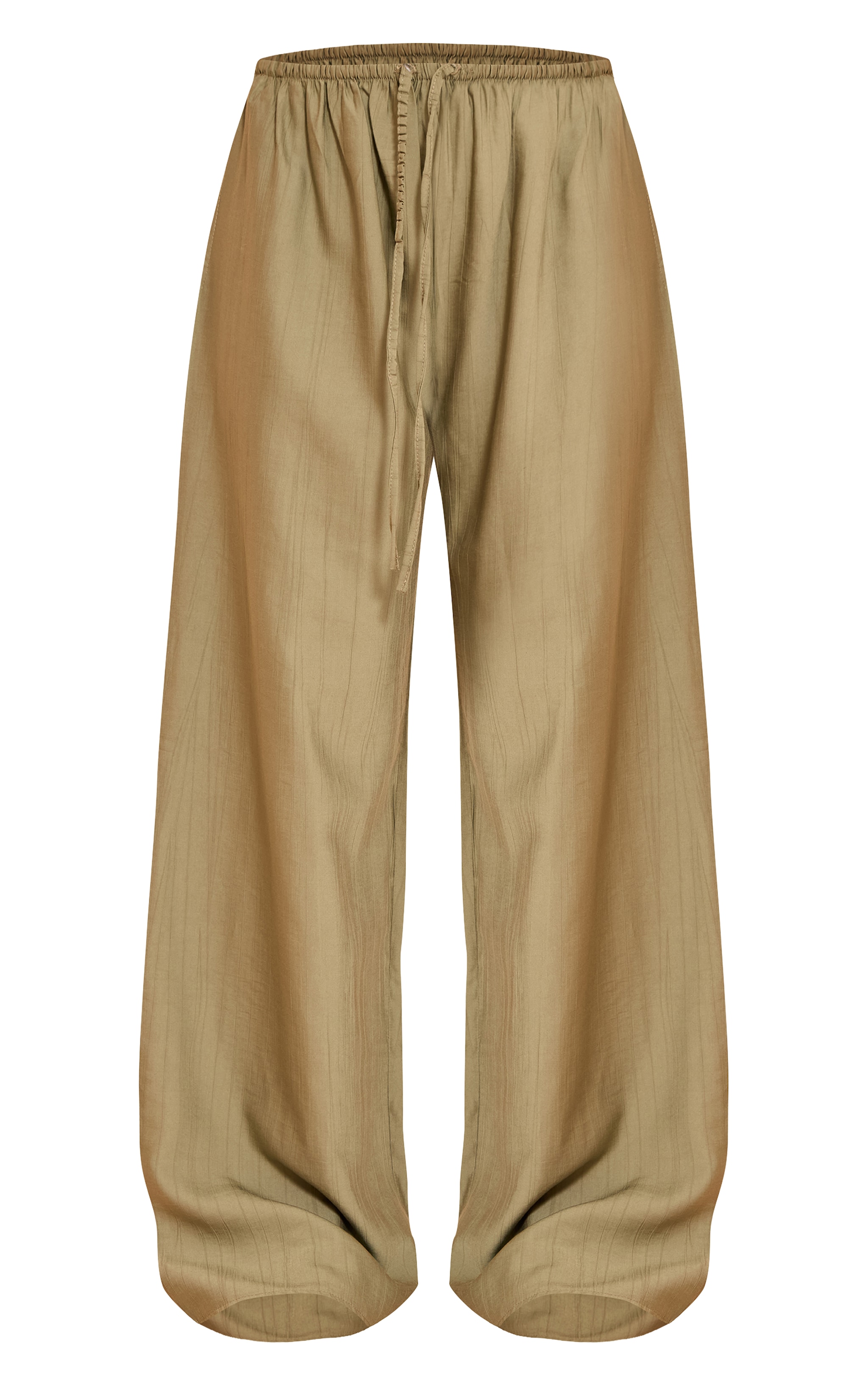 Sage Textured Wide Leg Draw String Pants image 5