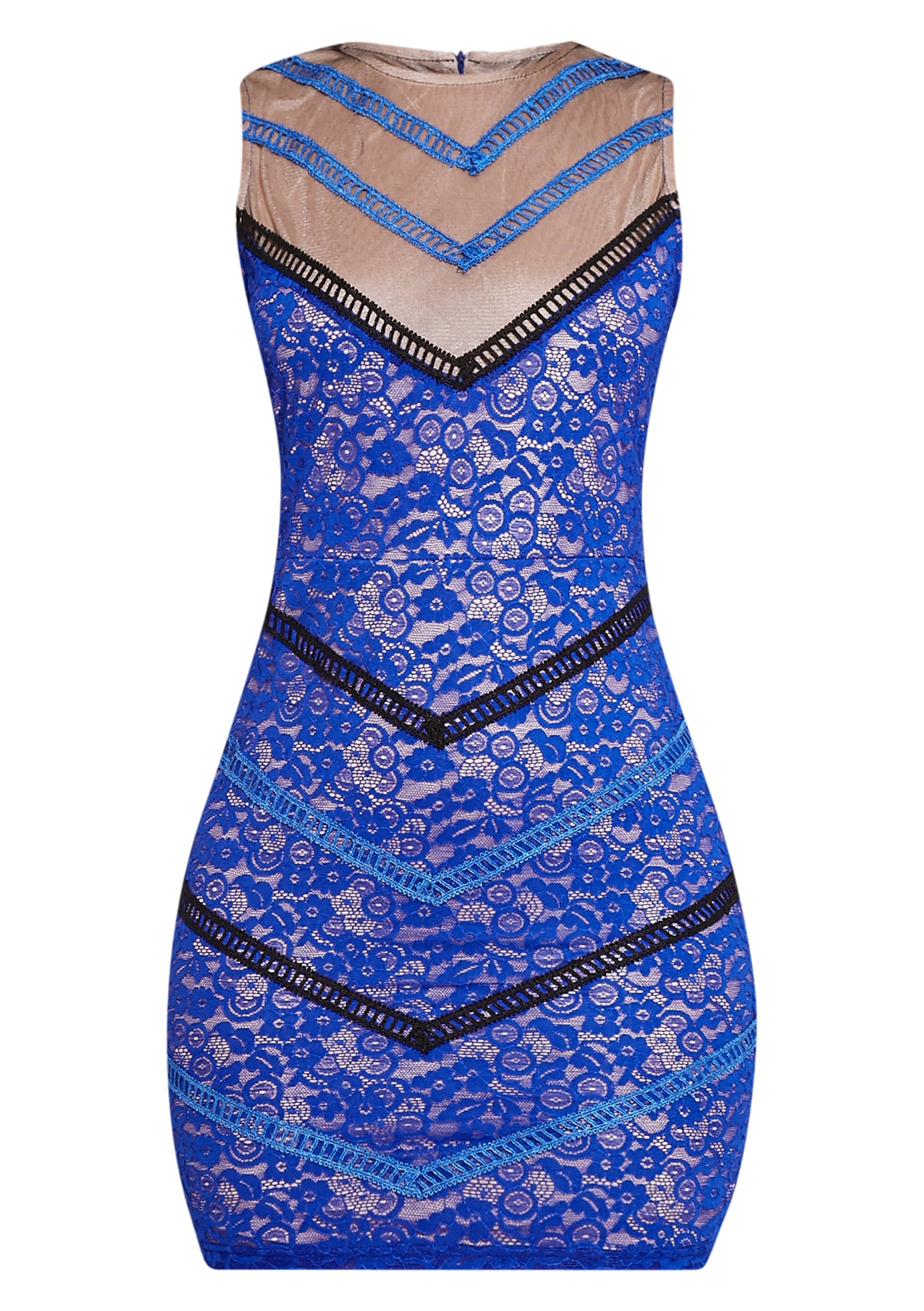 Becca Cobalt Blue Lace Bodycon Dress PrettyLittleThing