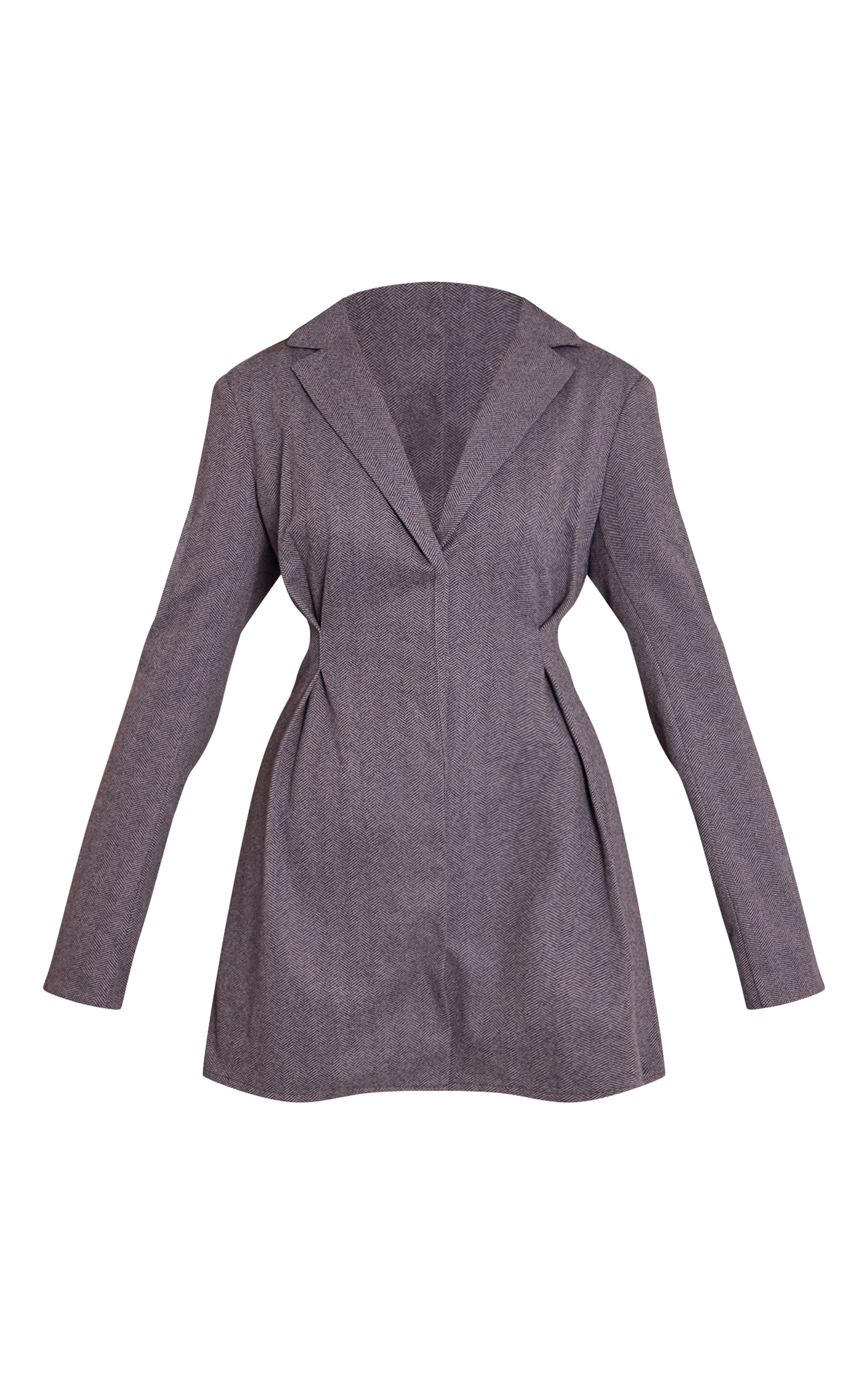 Charcoal Wool Look Tailored Blazer Dress image 5