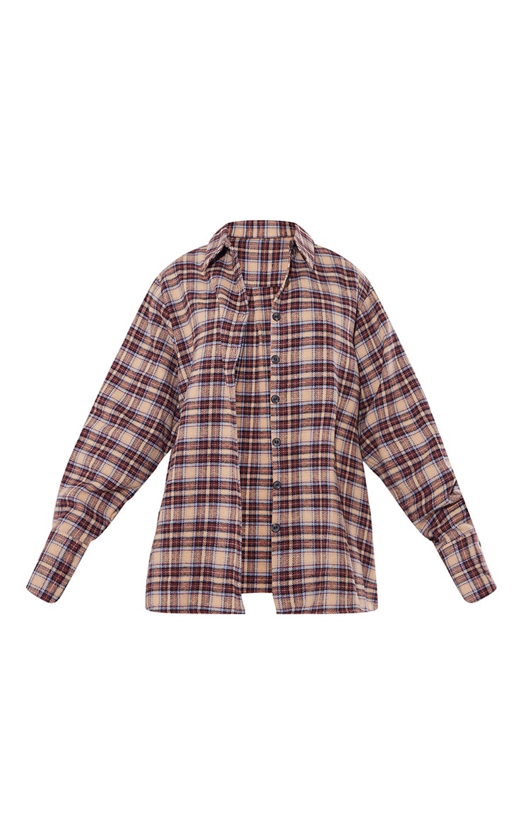 brown oversized flannel shirt