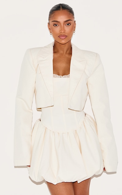 Shape Cream Tailored Cropped Blazer