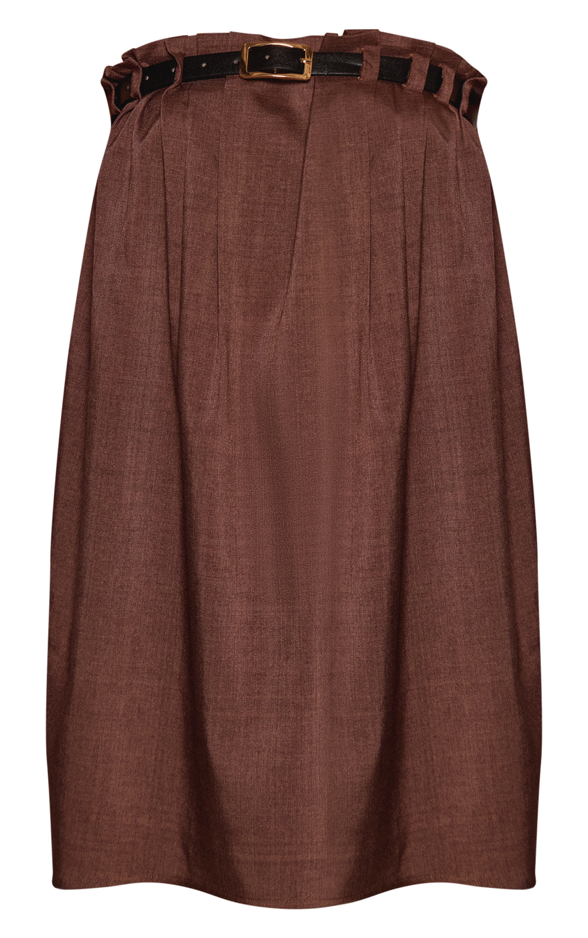 Chocolate Bandeau Belt Detail Shift Dress image 5