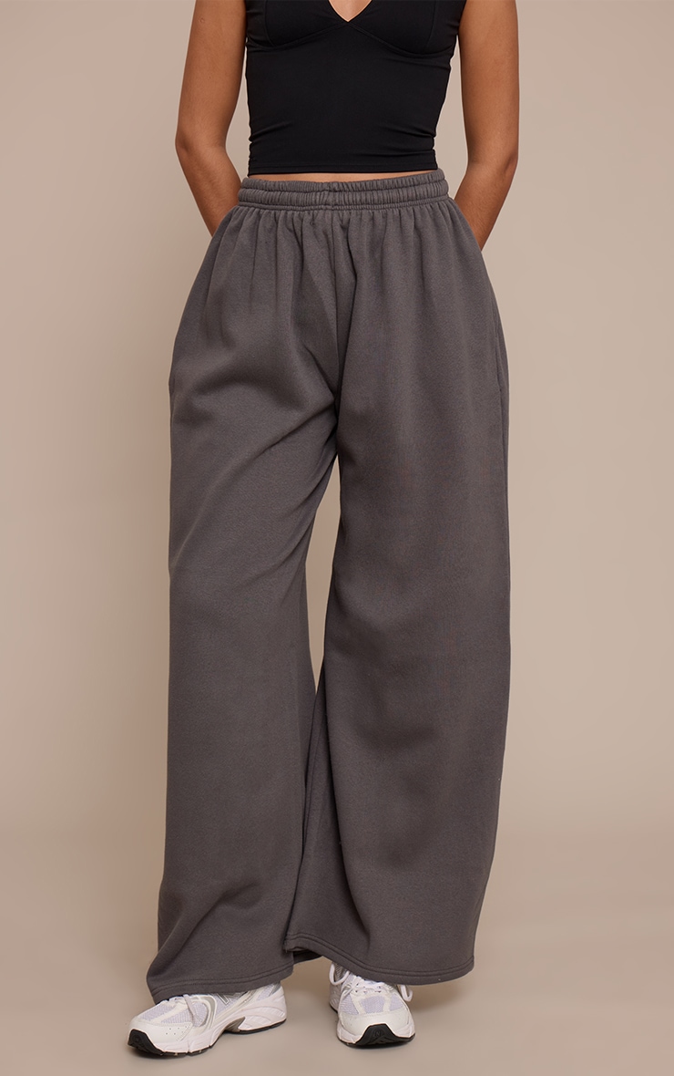 Tall Charcoal Wide Leg Joggers image 2