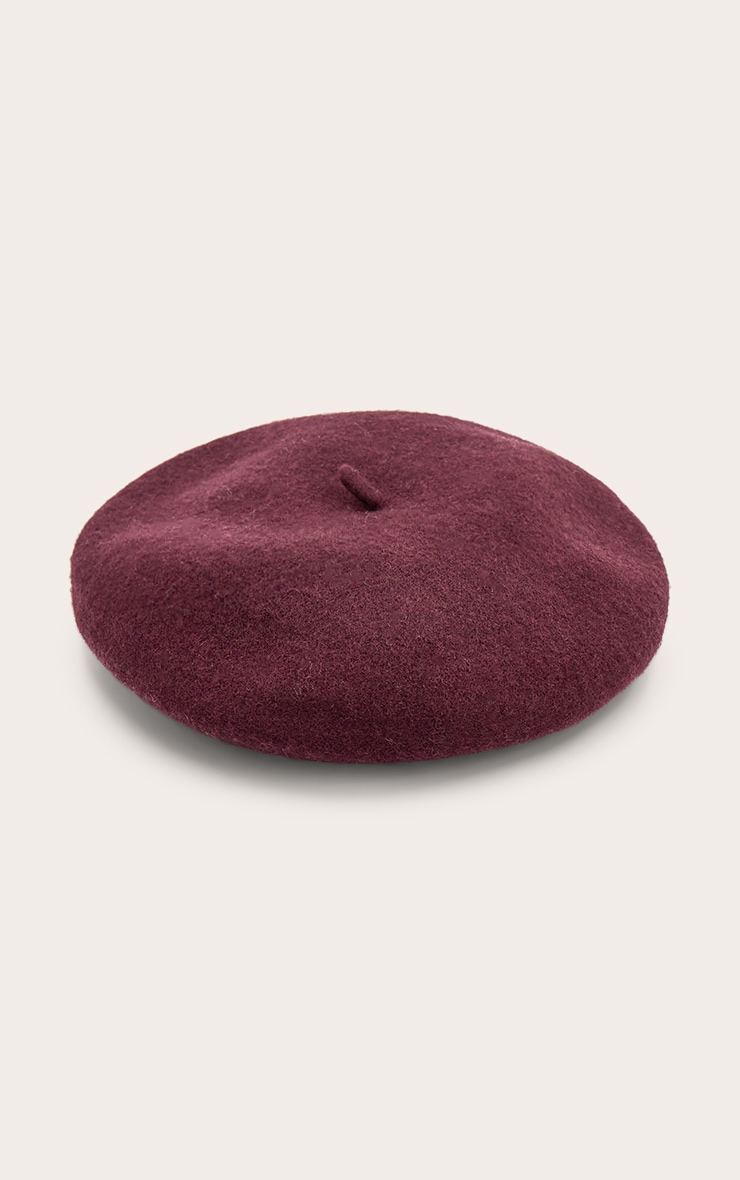 Plum Soft Knit Beret image 2
