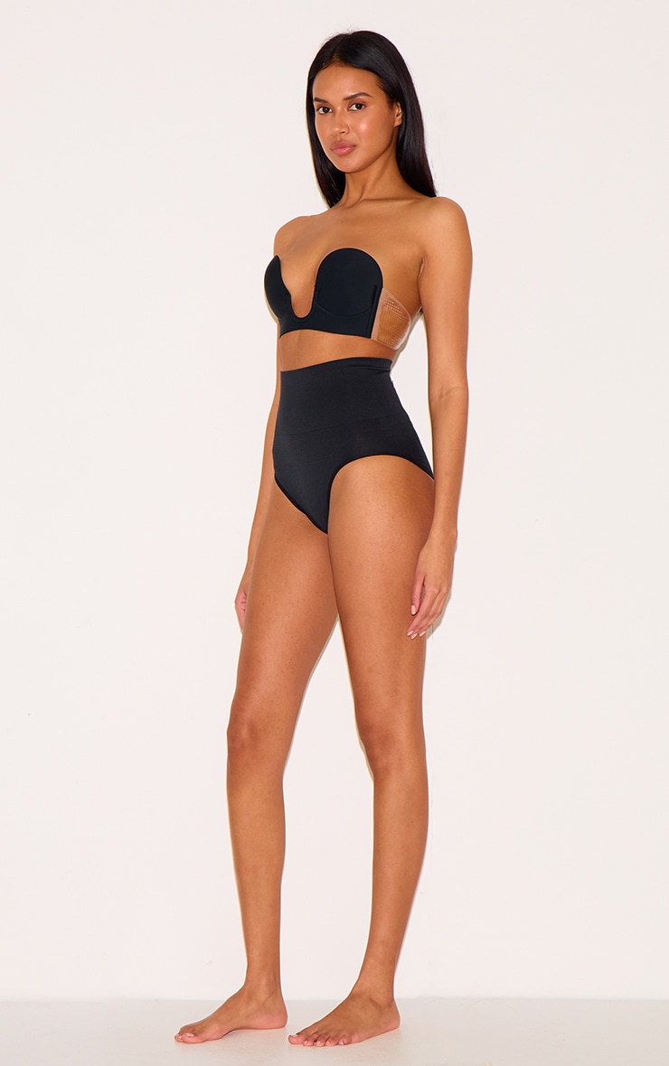 Black Deep U Stick On Bra image 3