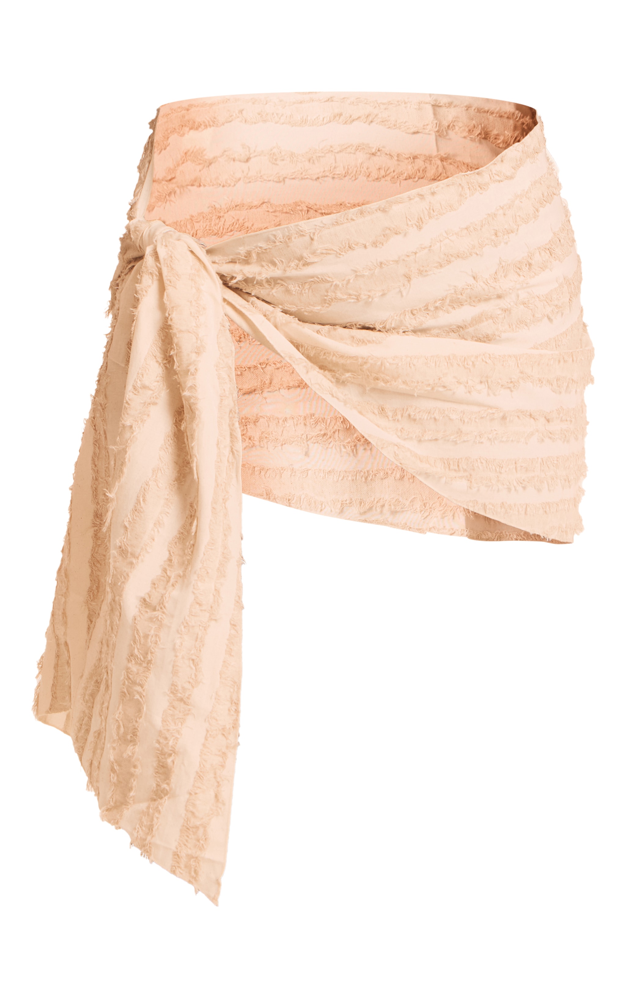 Plus Stone Frayed Linen Look Mini Beach Sarong image 6