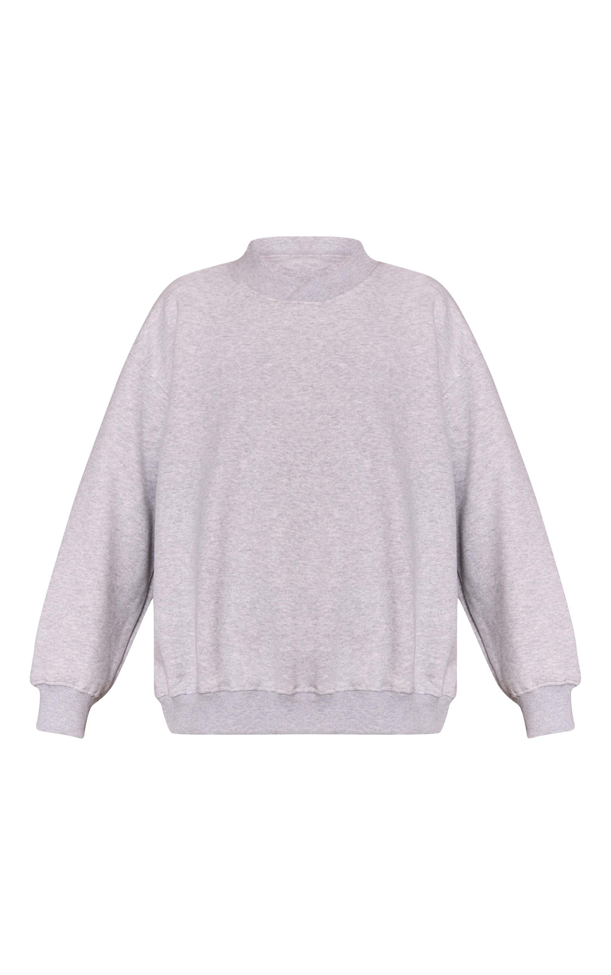 Ash Grey Cotton Fleece Crossfront Sweatshirt image 5