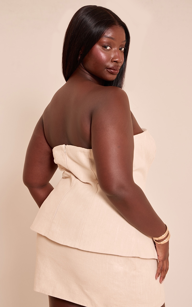Plus Top bustier long en effet lin deluxe non coloré image 2