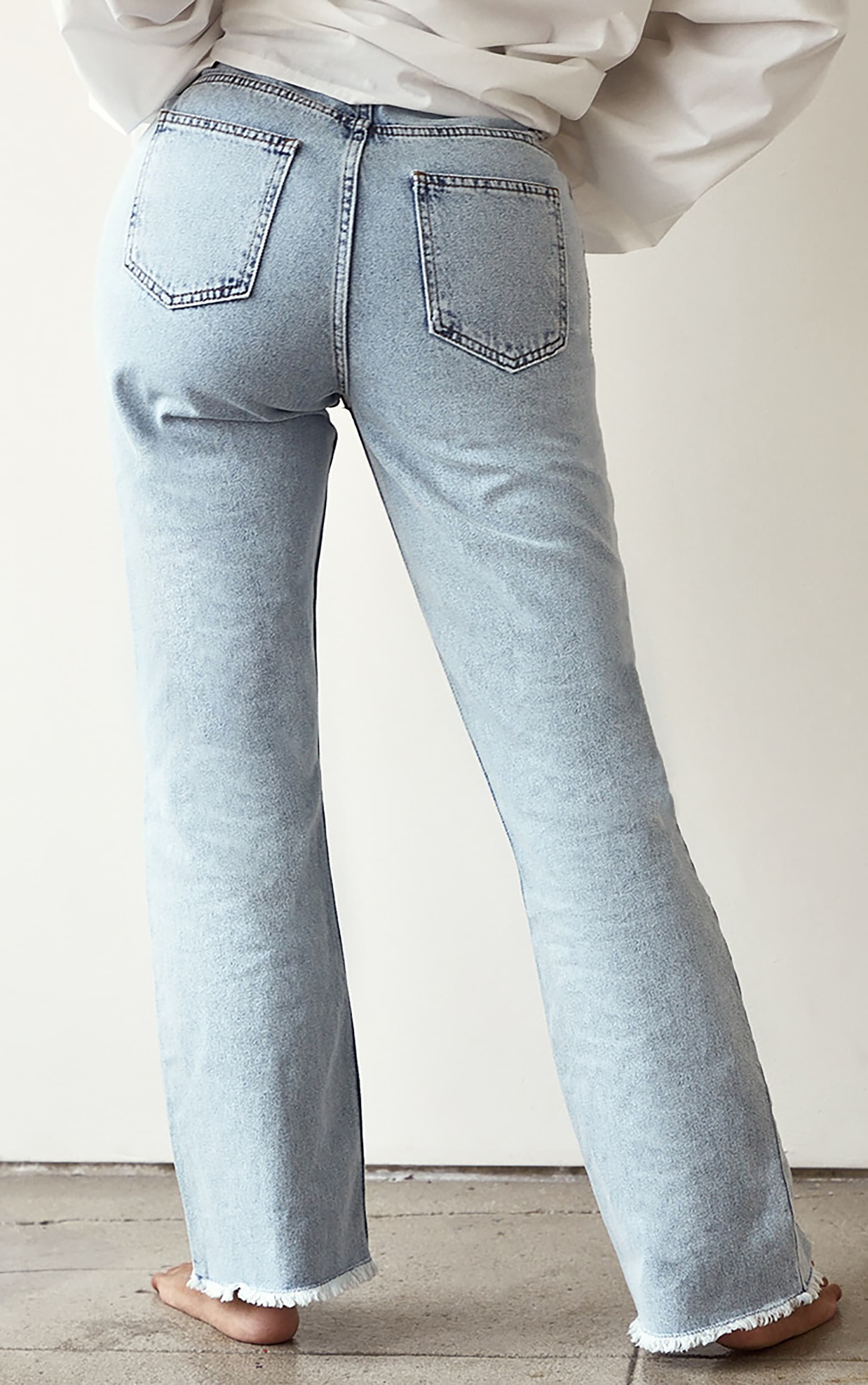 PRETTYLITTLETHING Shape Jean droit délavé vintage déchiré image 3