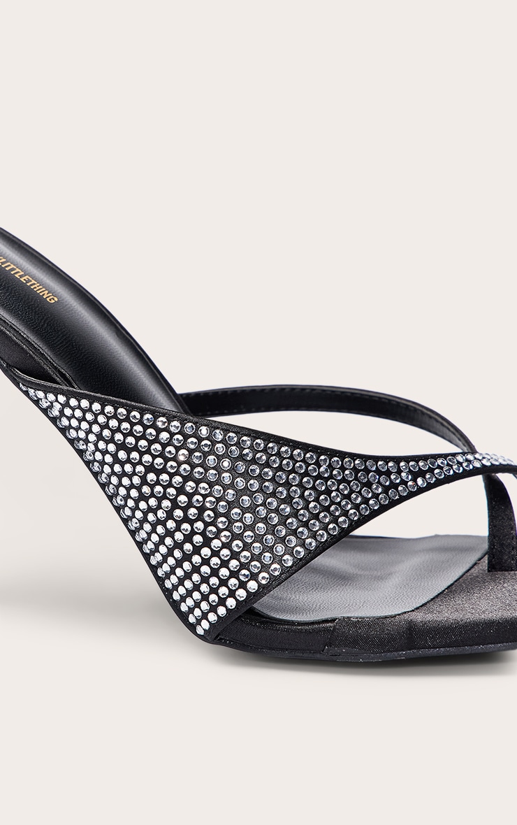 Black Toe Post Heel Mule image 5