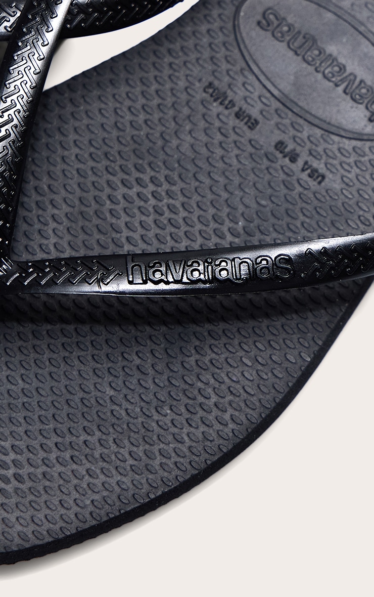 Black Havaianas Slim Square Flip Flops Footwear PLT KSA