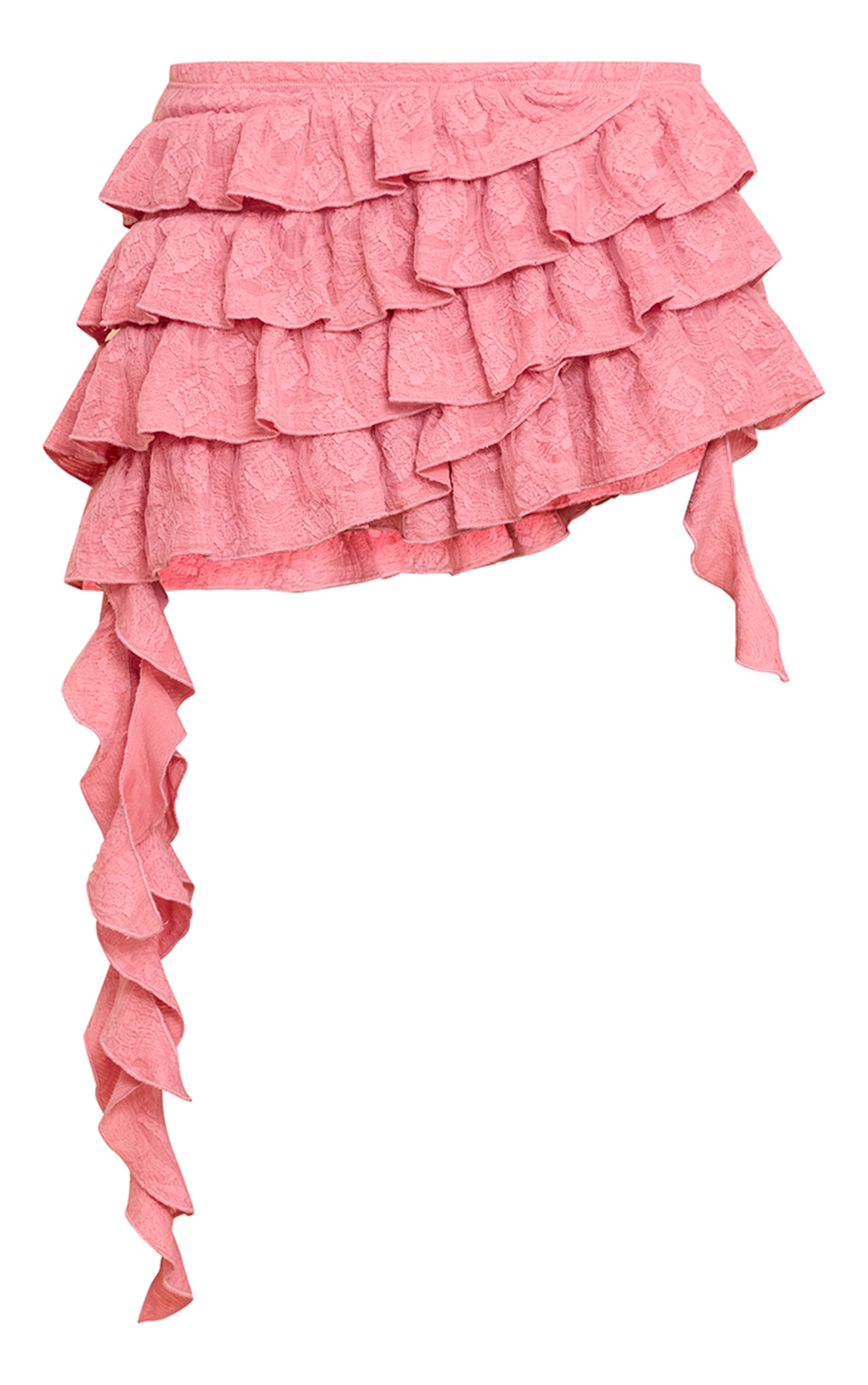 Blush Textured Tiered Rara Mini Skirt image 6