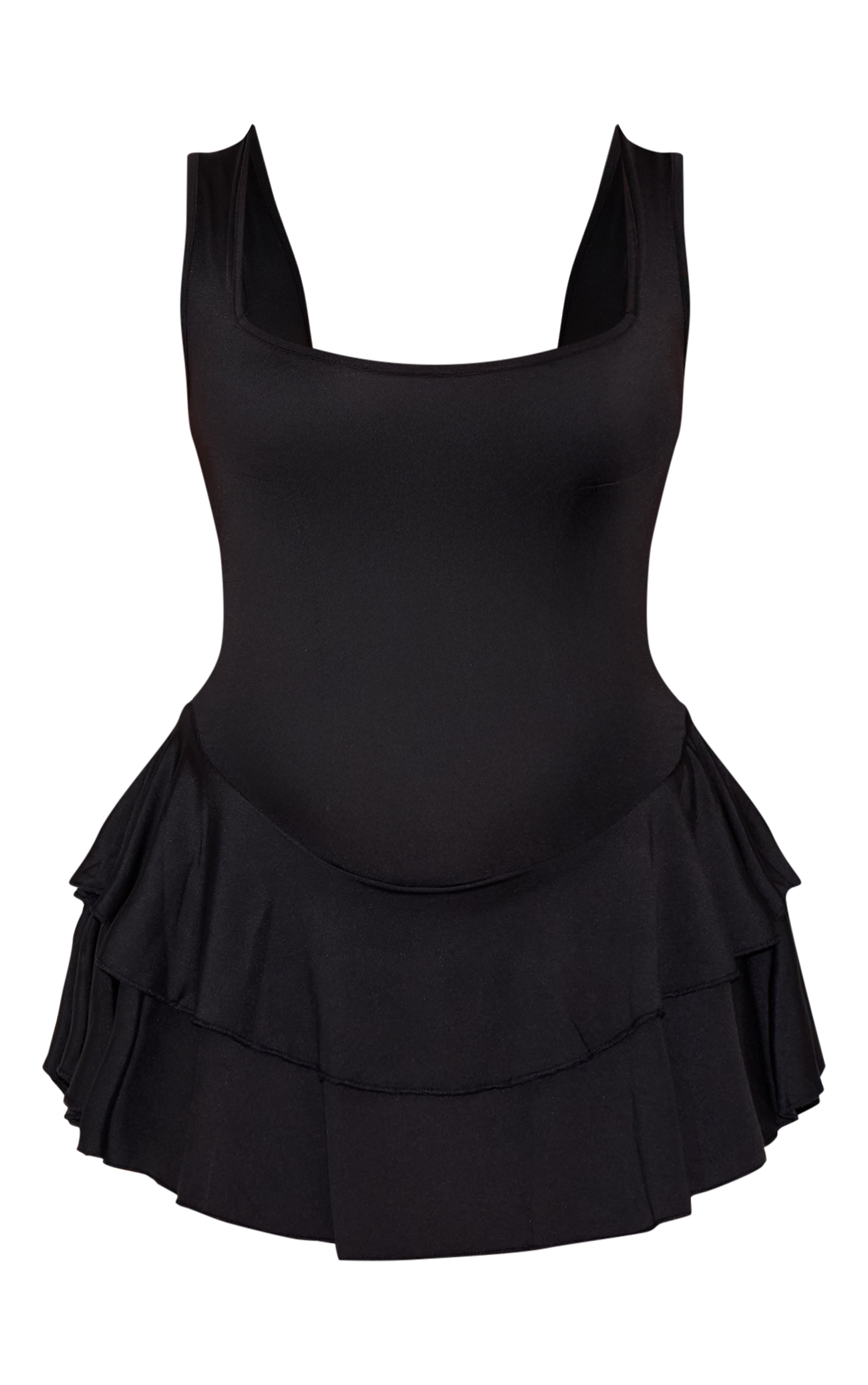 Shape Black Ruffle Playsuit image 5