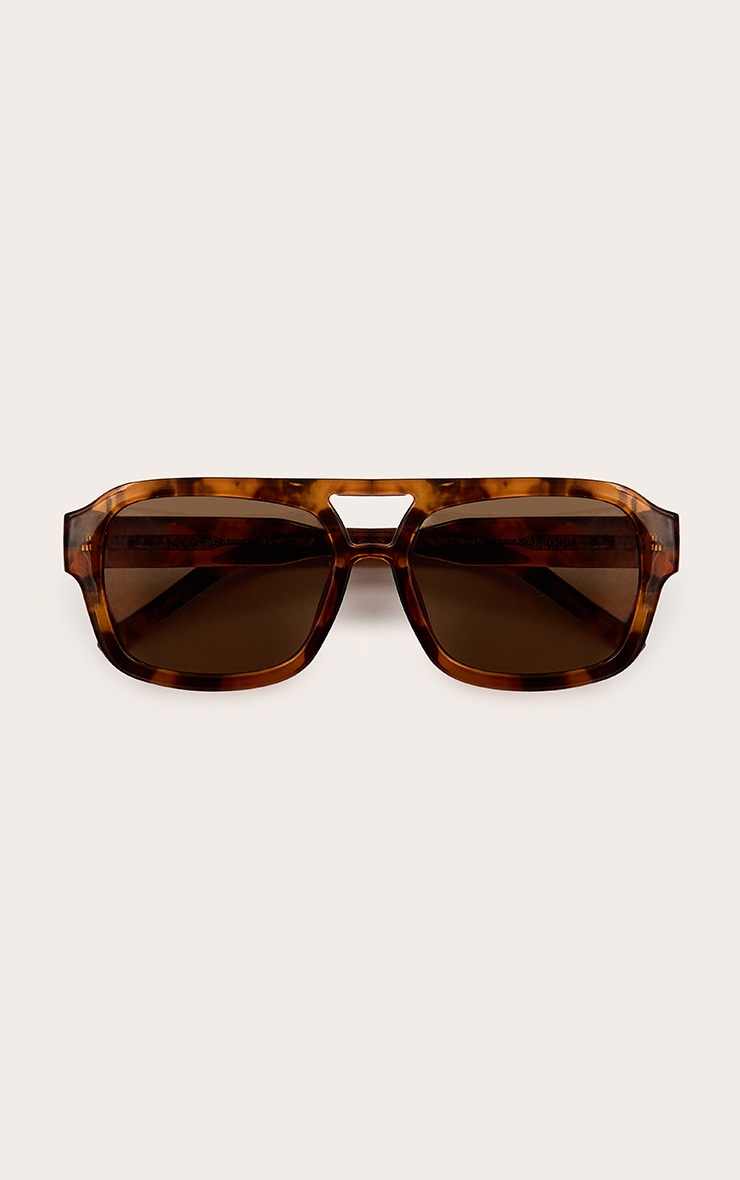 A.KJÆRBEDE Lunettes de soleil aviateur à monture écaille image 2