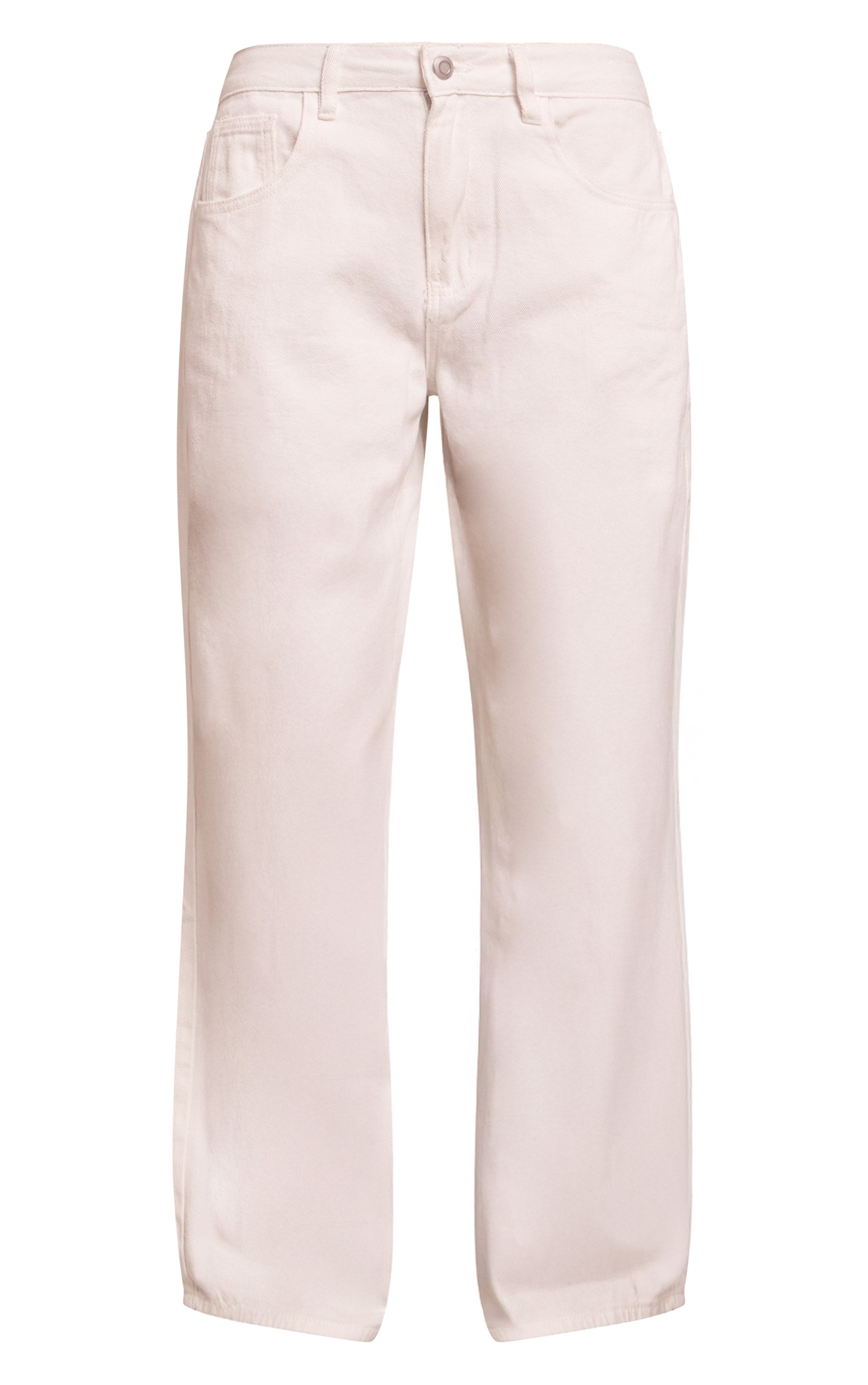 White Mid Rise Slouchy Wide Leg Jeans image 5
