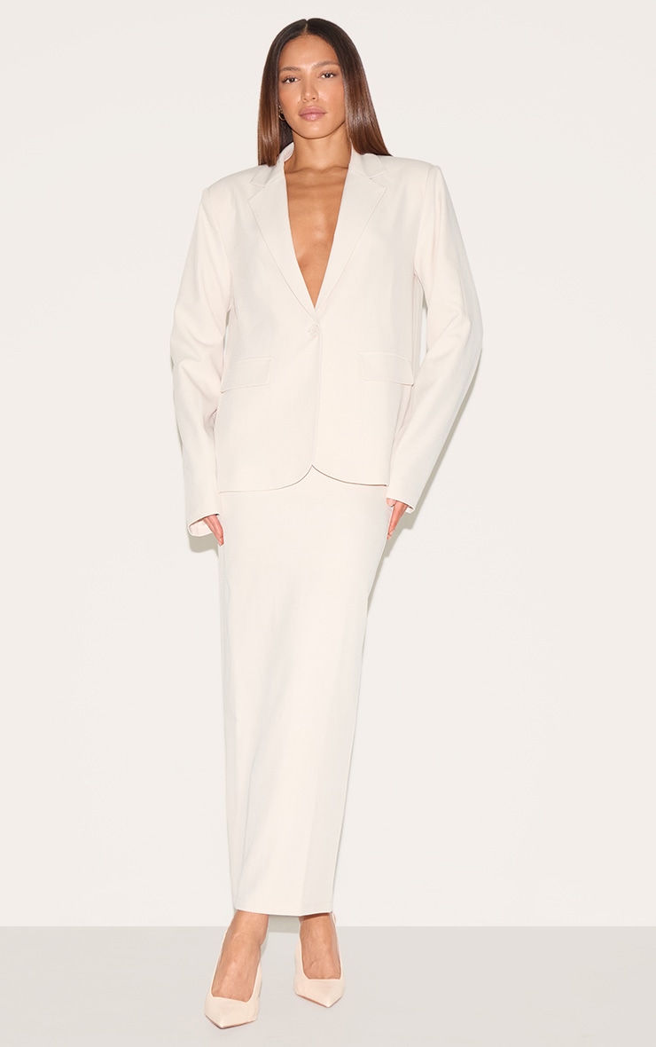 Tall Jupe de tailleur longue slim amande image 1