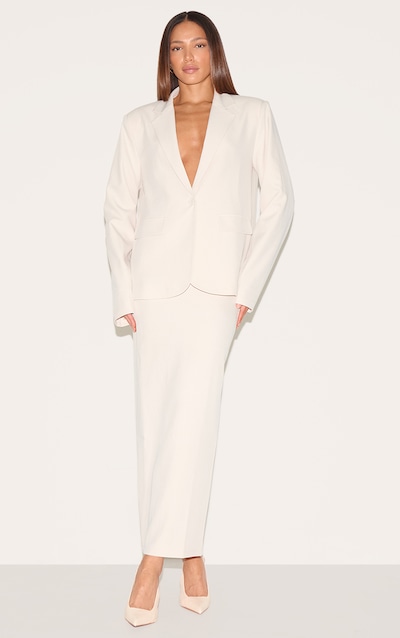 Tall Almond Tailored Slim Fit Maxi Skirt