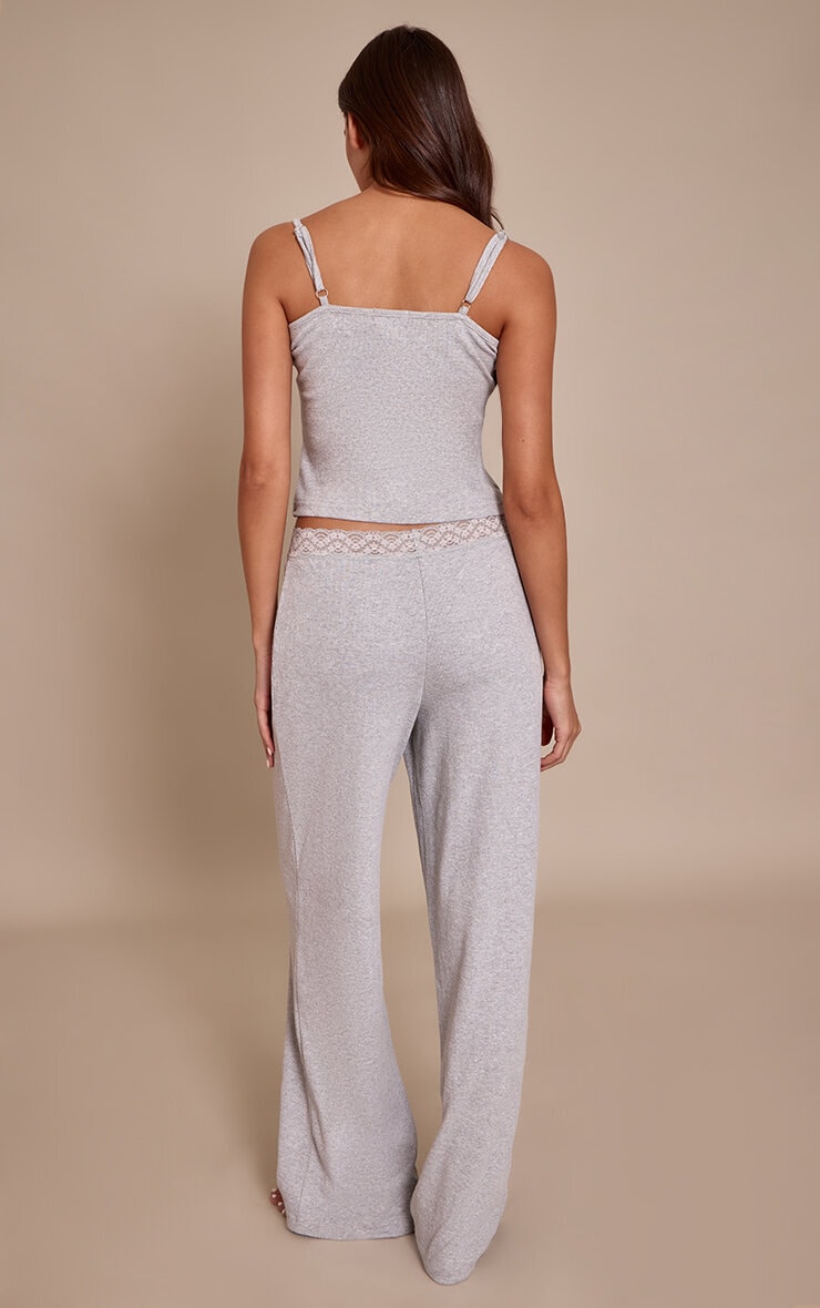 Grey Lace Trim Cami Top image 2