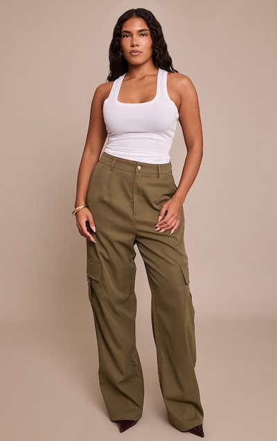 Shape Pantalon cargo large kaki à boucles