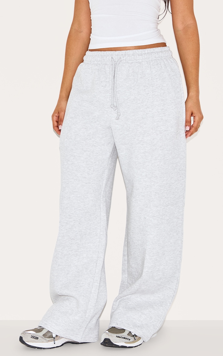 Petite Ash Grey Pintuck Drawstring Joggers | Petite