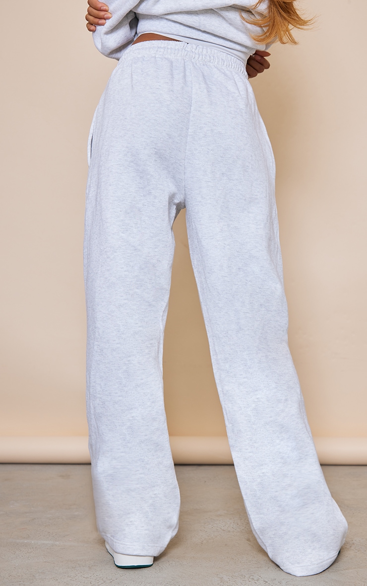 Ash Grey Seam Detail Straight Leg Joggers image 3