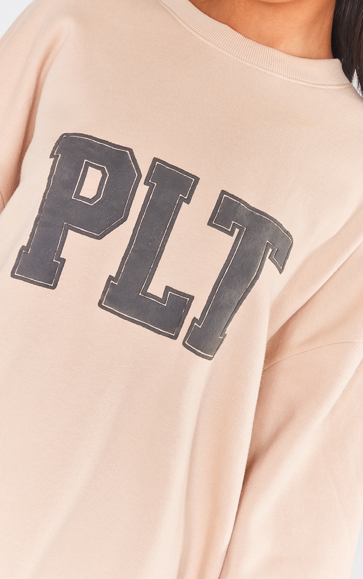 PRETTYLITTLETHING Pebble Puff Printed Oversized Sweatshirt image 4