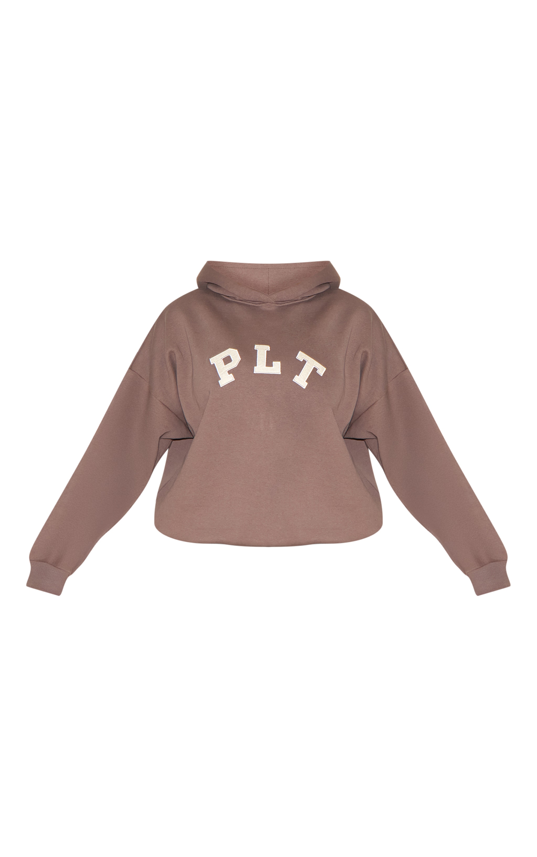 PRETTYLITTLETHING Plus Charcoal Logo Oversized Hoodie image 5