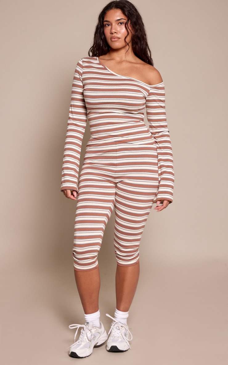 Shape Chocolate Striped Capri Pants image 1