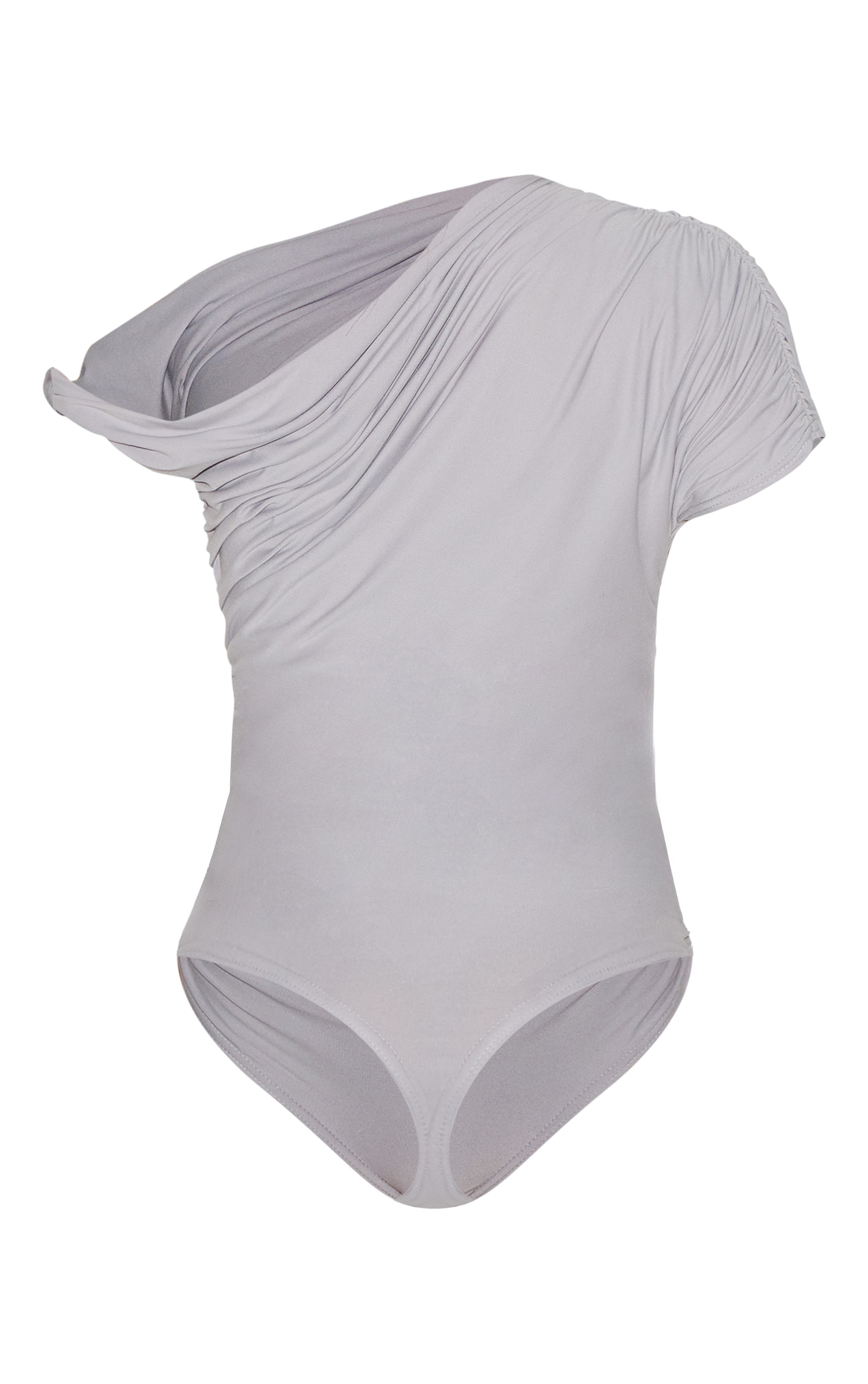 Tall Grey Soft Touch Twist Detail Bodysuit image 5