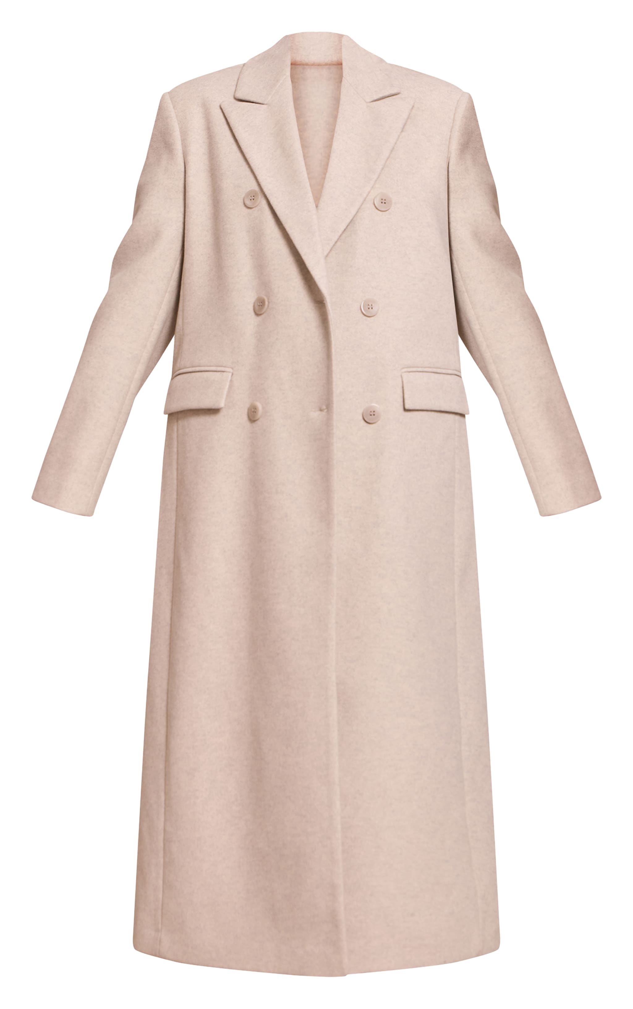 Manteau oversize structuré gris clair à double boutonnière image 5