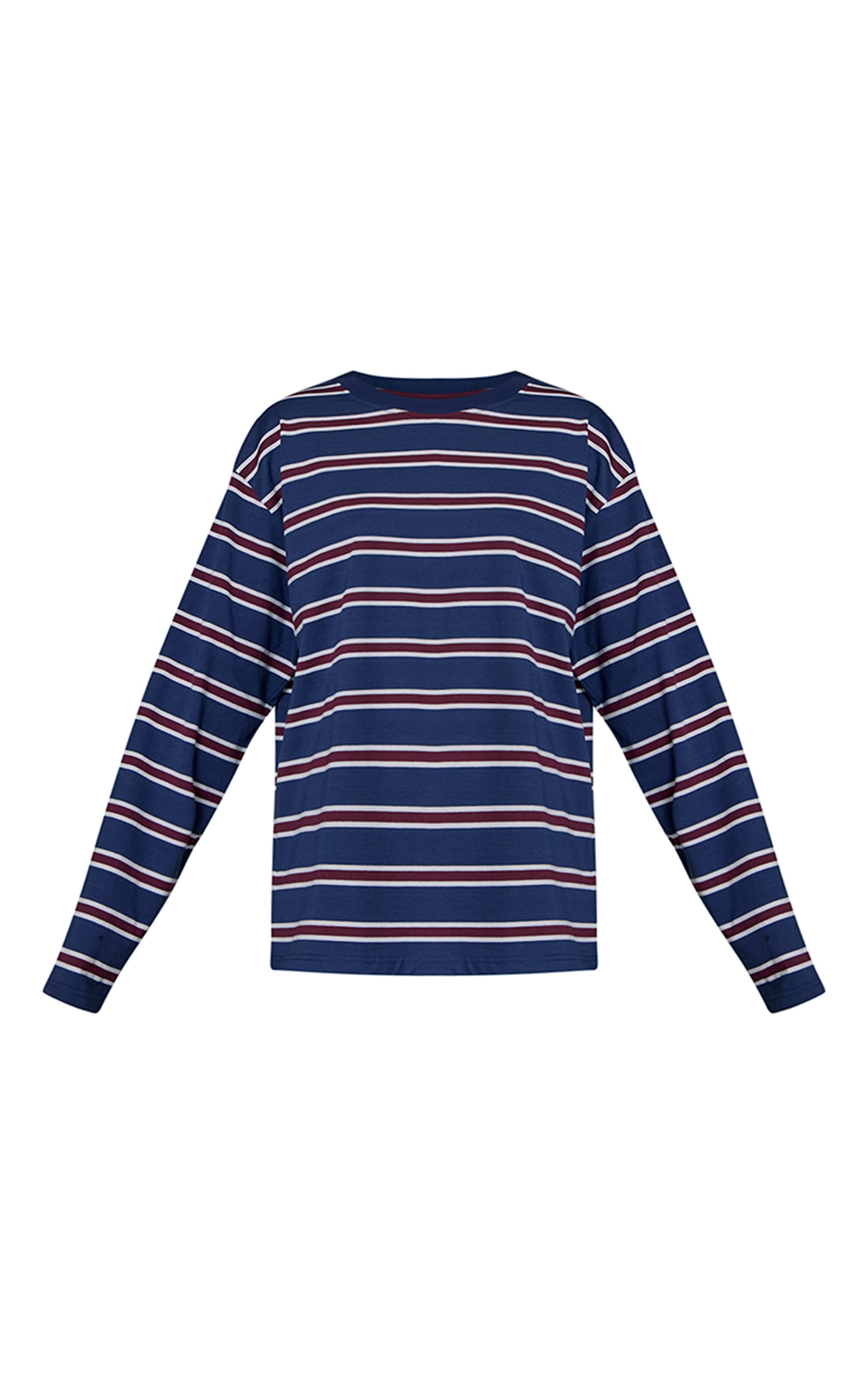 Navy Striped Long Sleeved Top image 5