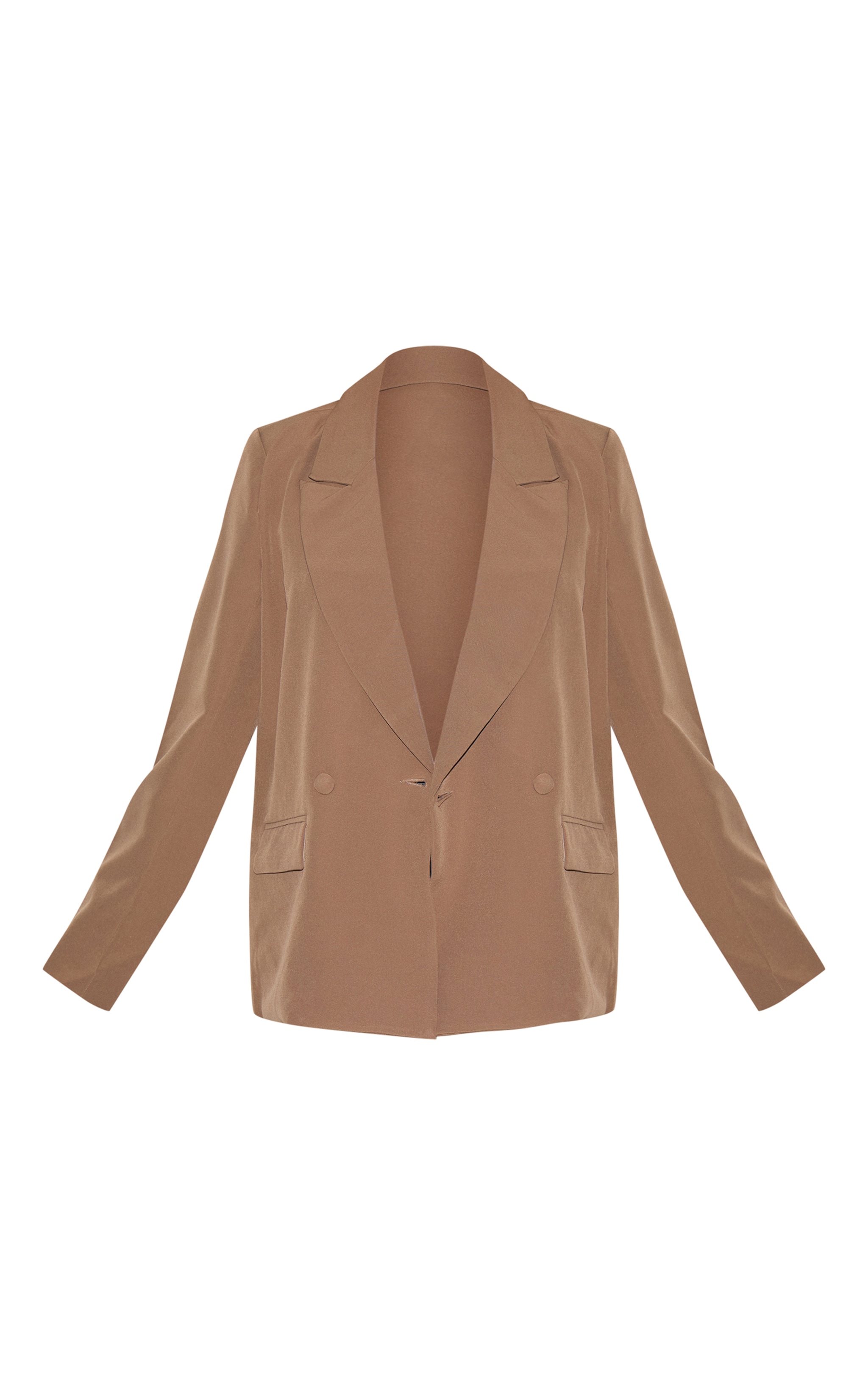 Mushroom Double Breasted Oversized Boxy Fit Blazer image 5