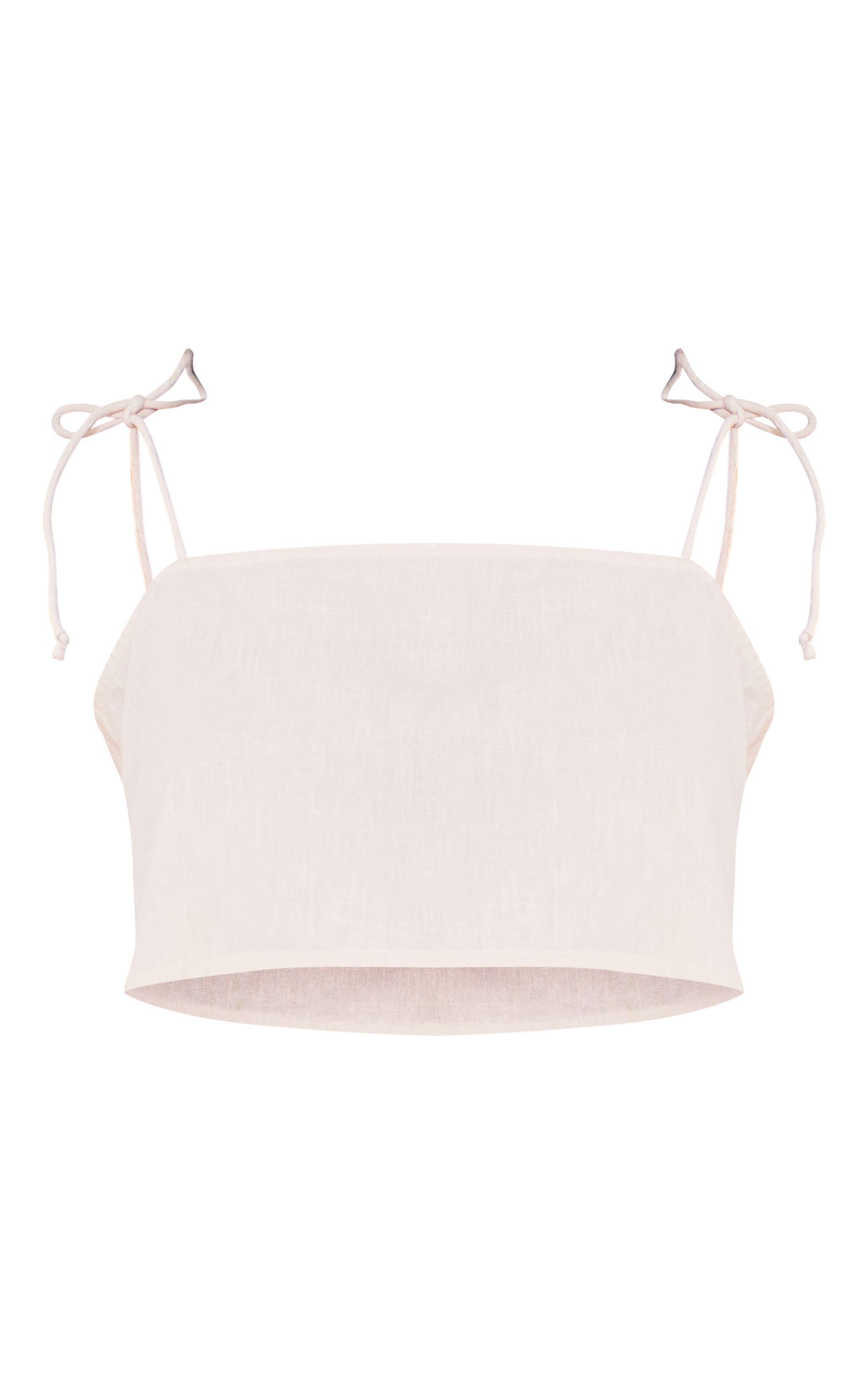 Tall Stone Linen Look Floaty Crop Top