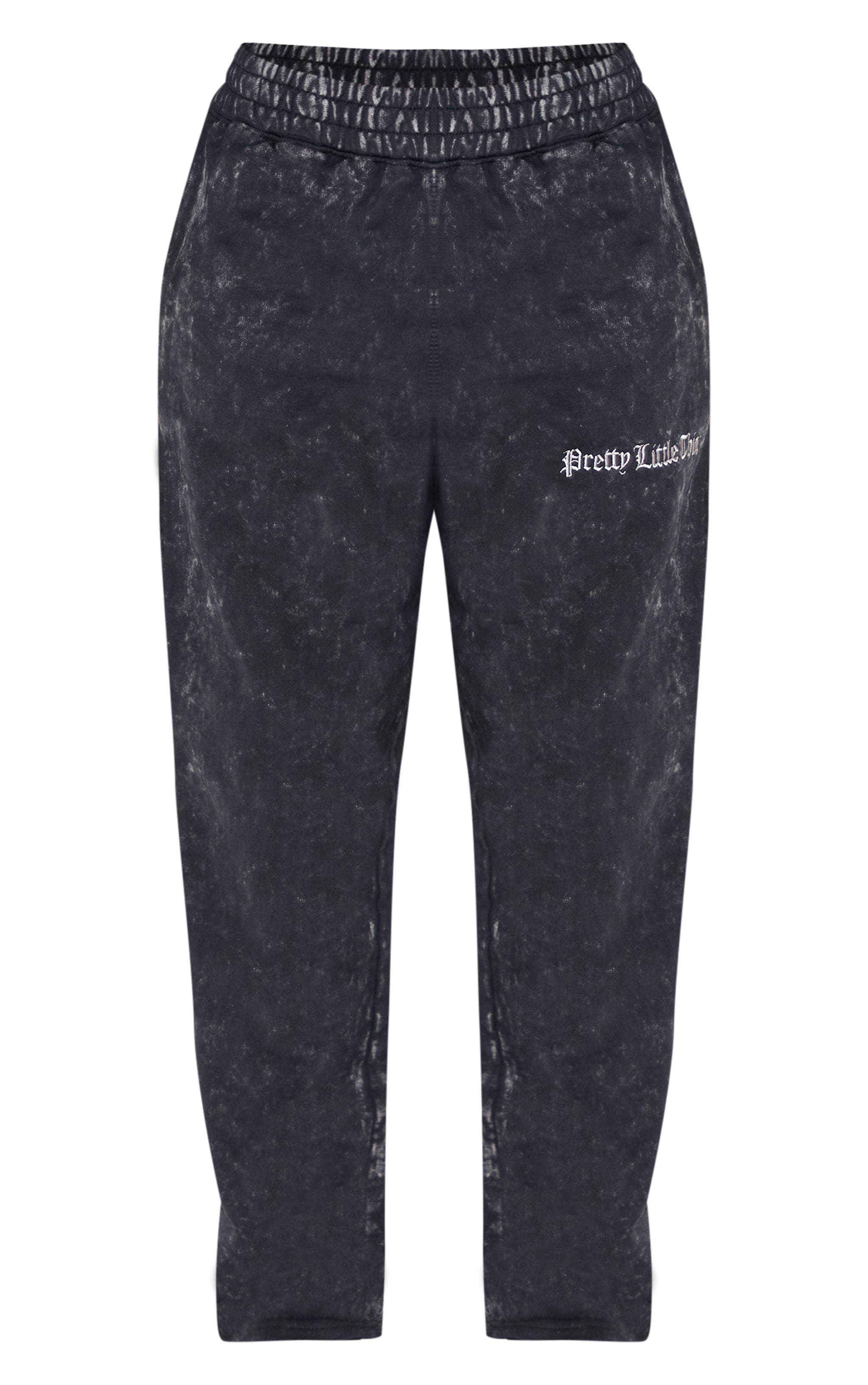 PRETTYLITTLETHING Shape Jogging large taille haute gris anthracite à slogan imprimé image 5