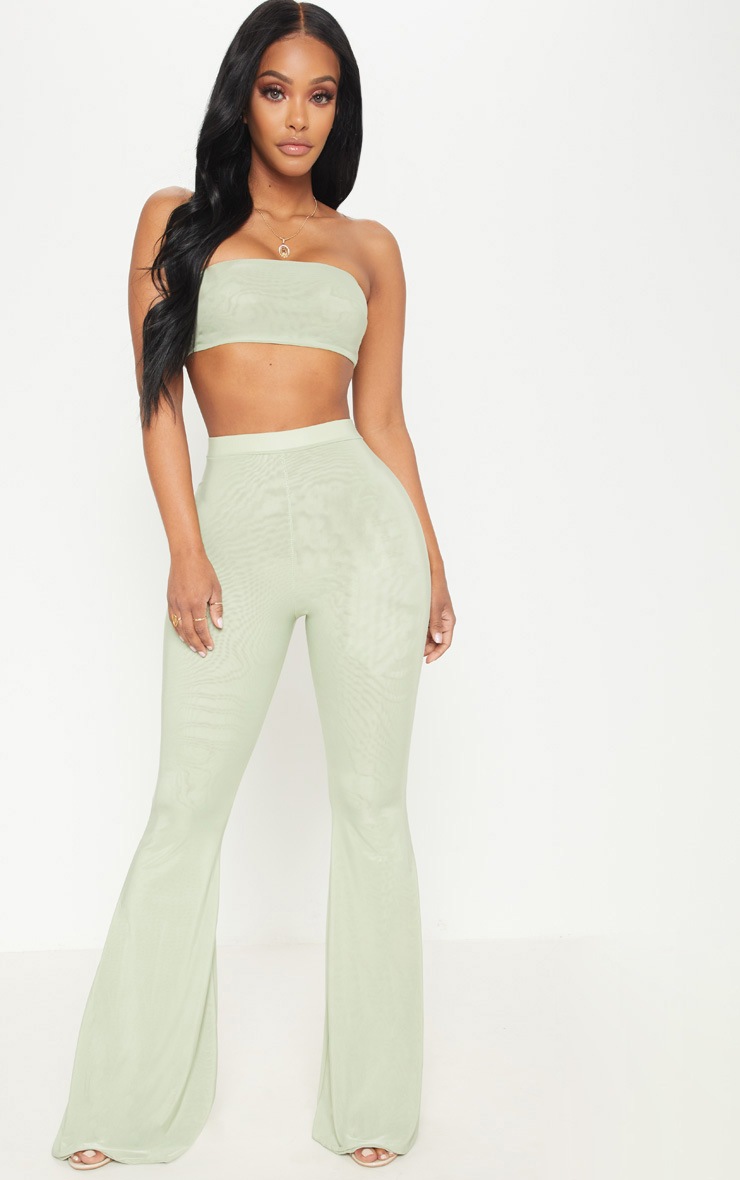 slinky flared trousers