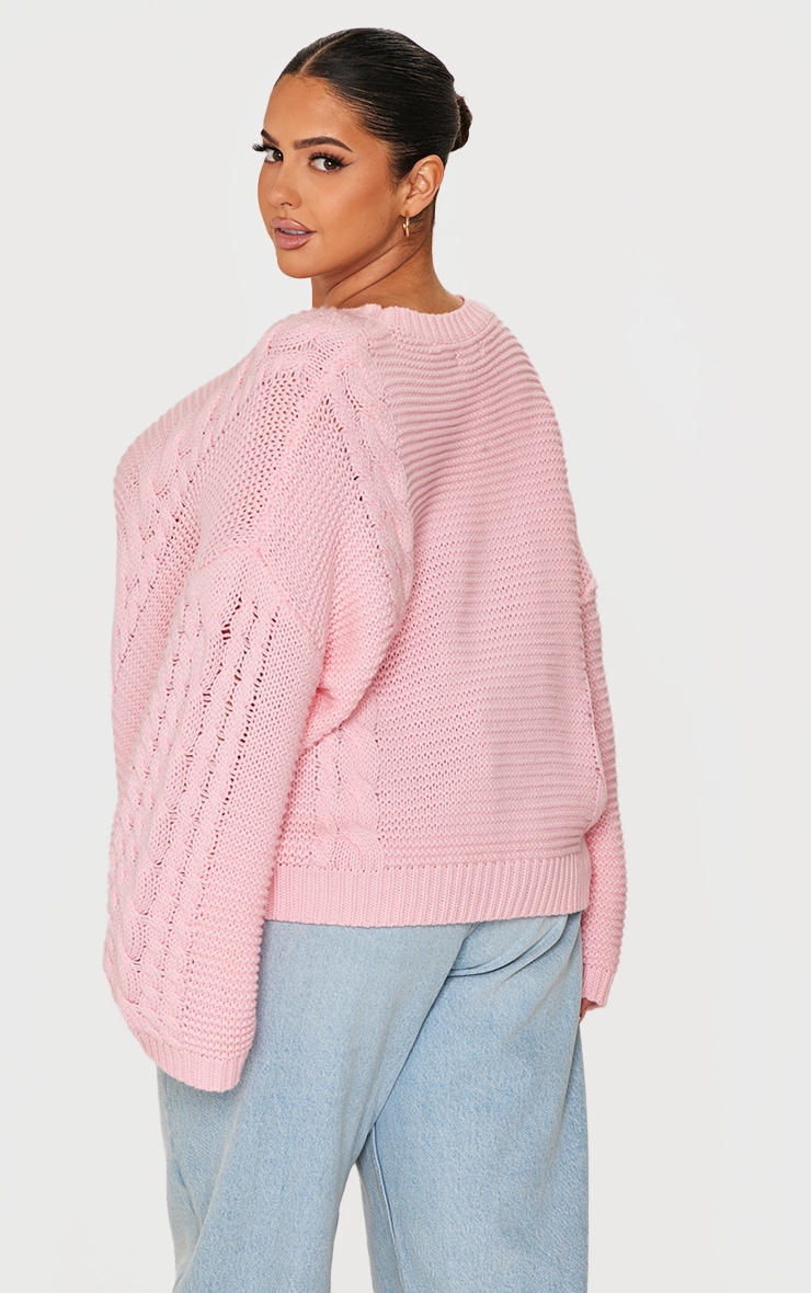 トップス mideal volume cable knit pink mideal volume cable knit pink